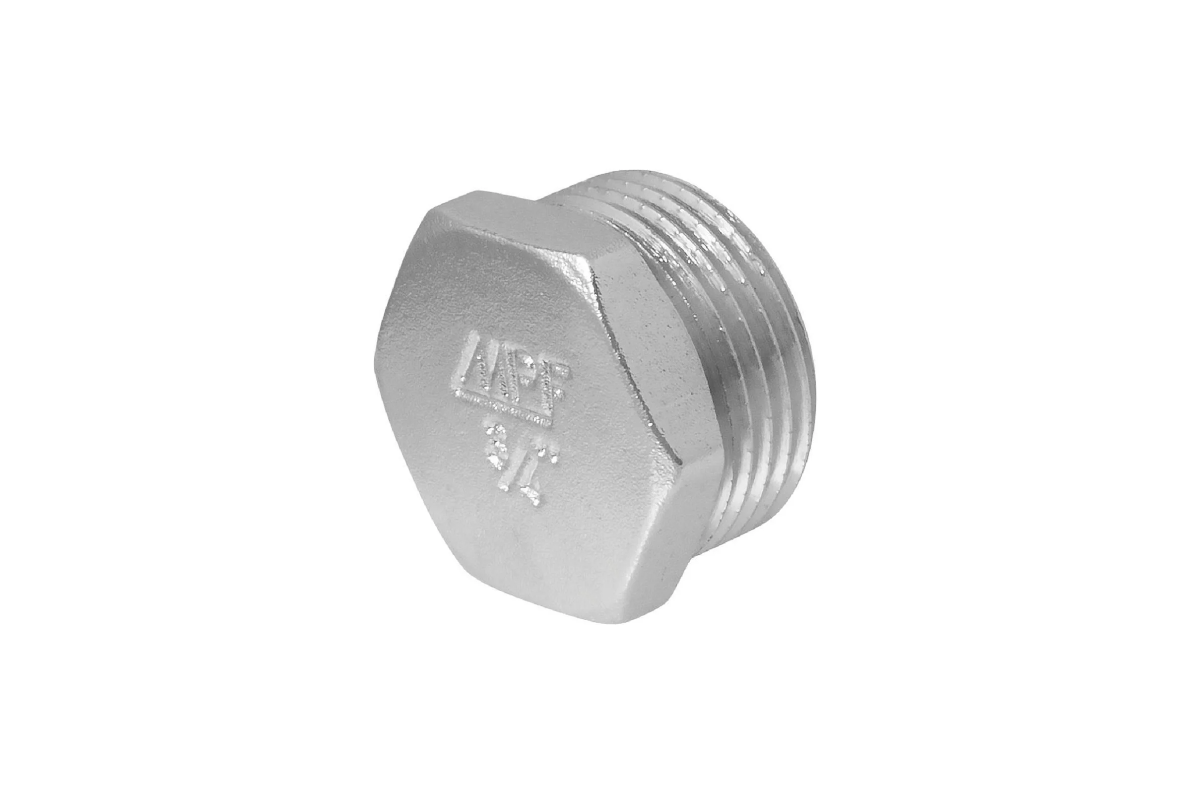 Заглушка сантехническая в трубу MPF 3/4" пробка латунная никелированная наружная резьба ИС.072278
