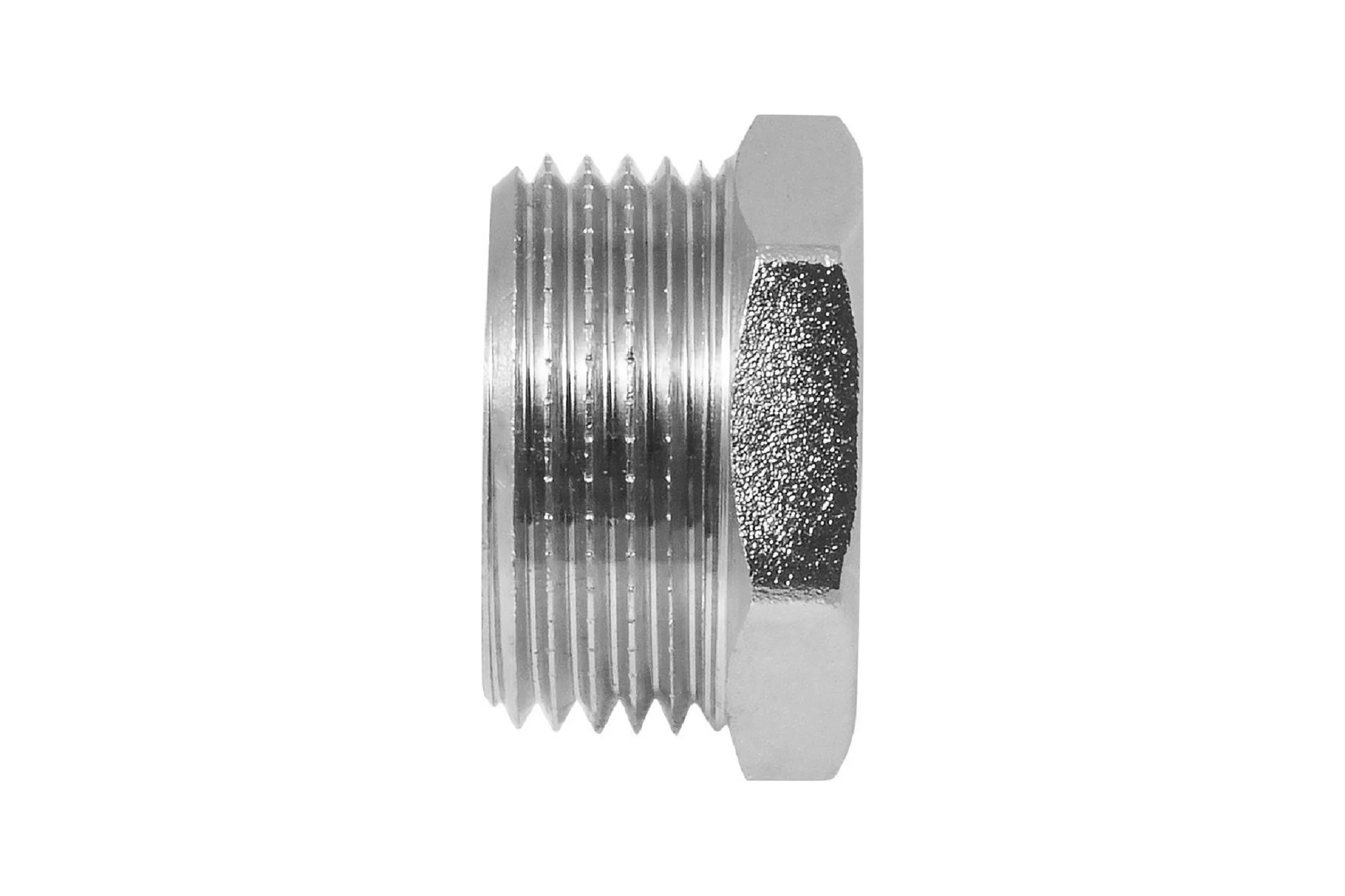 Заглушка сантехническая в трубу MPF 3/4" пробка латунная никелированная наружная резьба ИС.072278