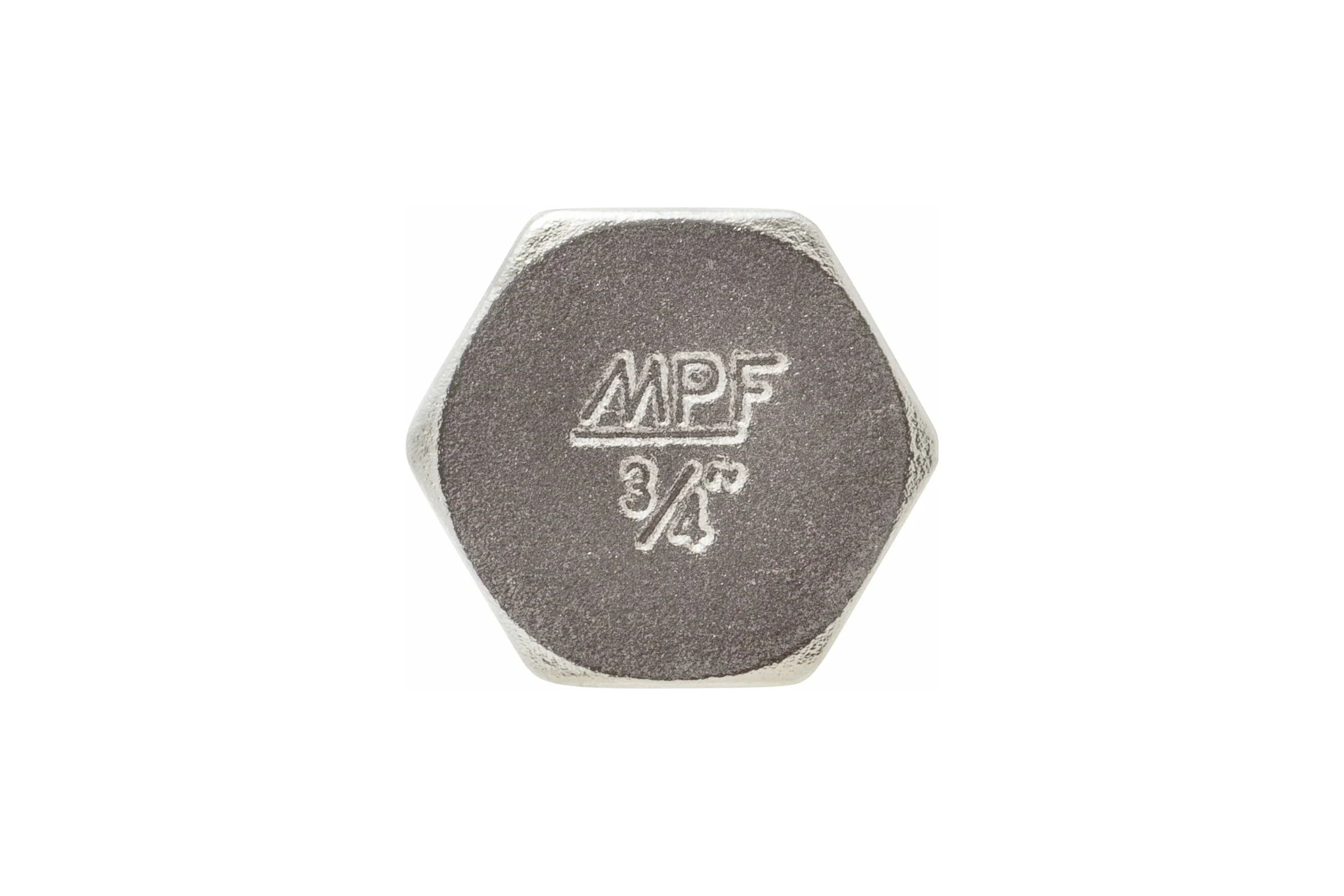 Заглушка сантехническая на трубу MPF 3/4" латунная никелированная внутренняя резьба ИС.072284