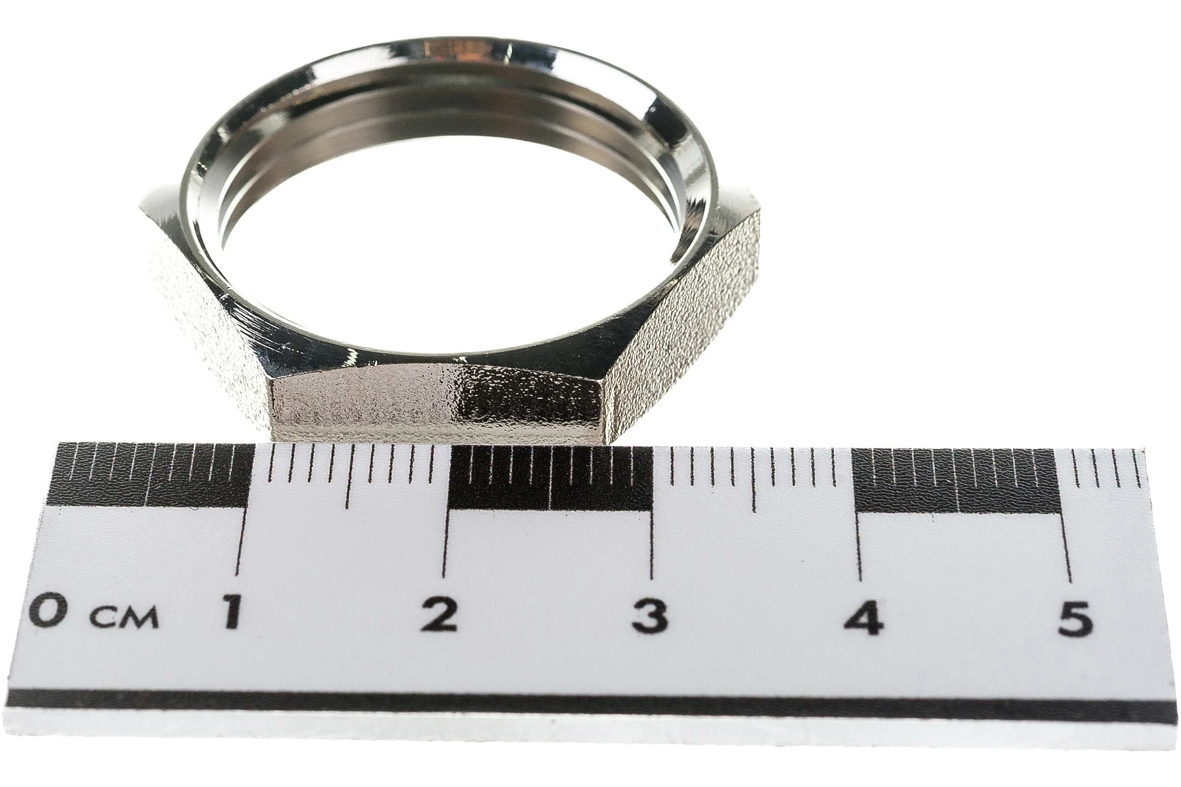 Контргайка сантехническая MPF 3/4" латунная никелированная внутренняя резьба ИС.072290