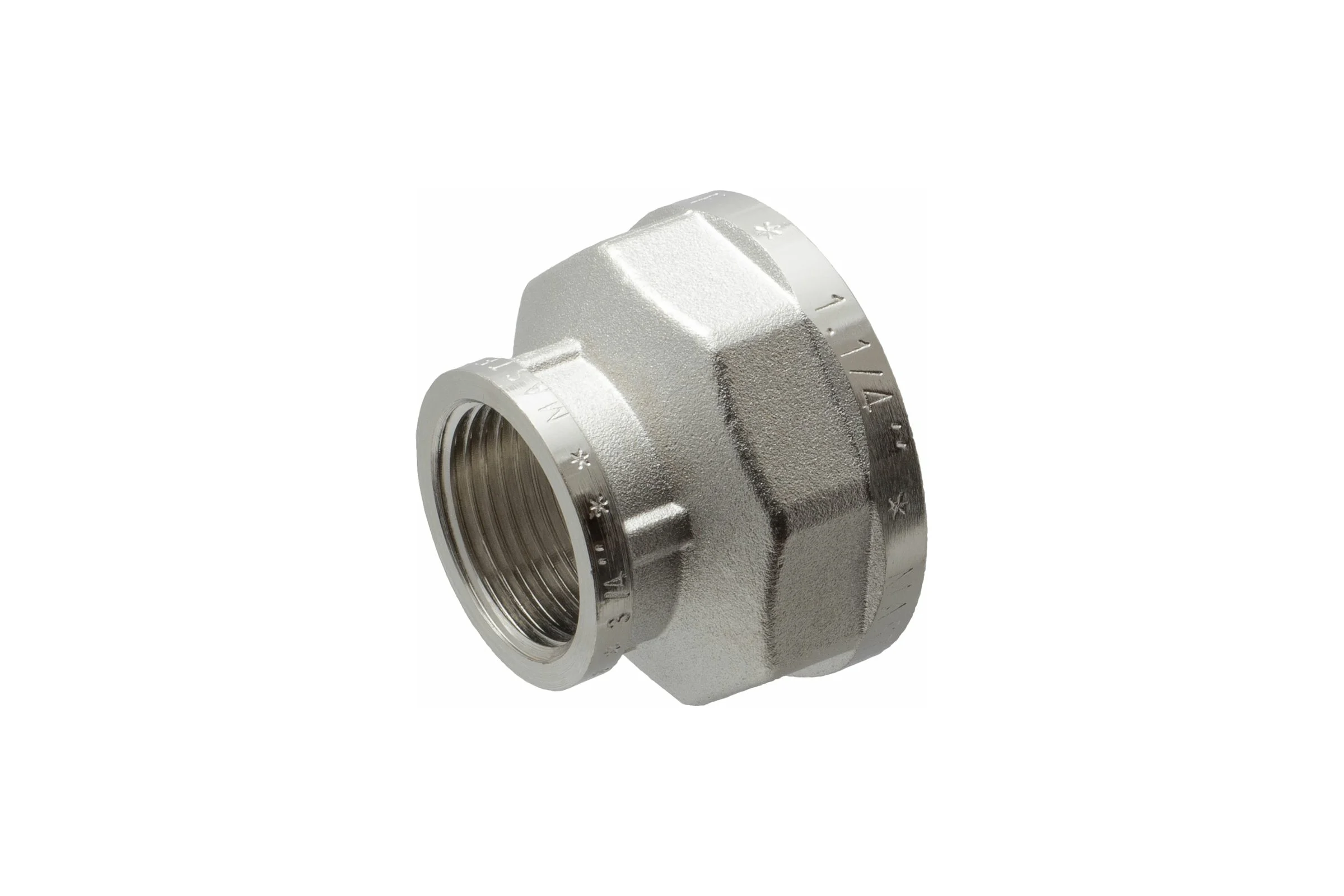 Муфта переходная MPF 1.1/4" х 3/4" латунная никелированная внутренняя резьба ИС.072154