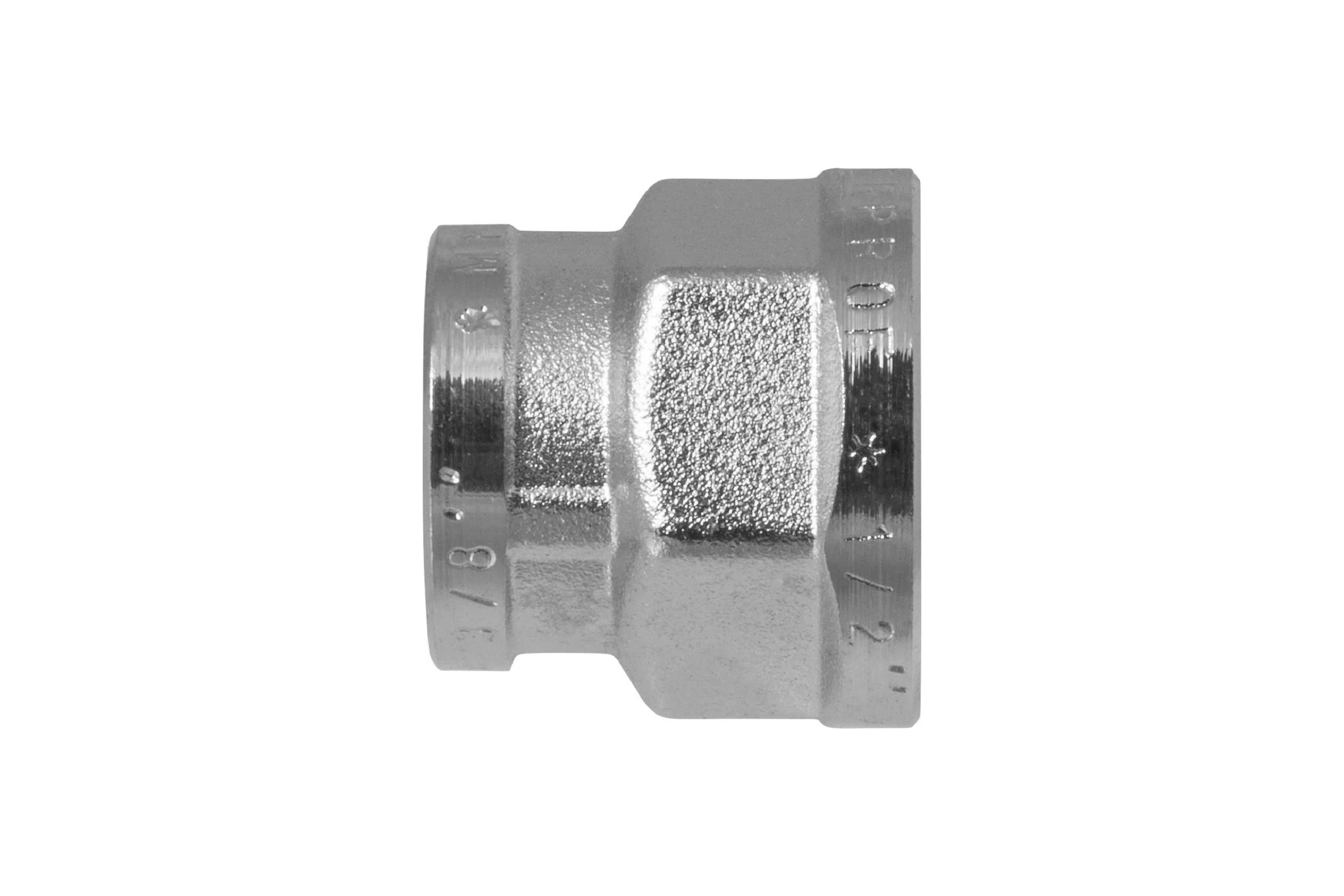 Муфта переходная MPF 1/2" х 3/8" латунная никелированная внутренняя резьба ИС.072149
