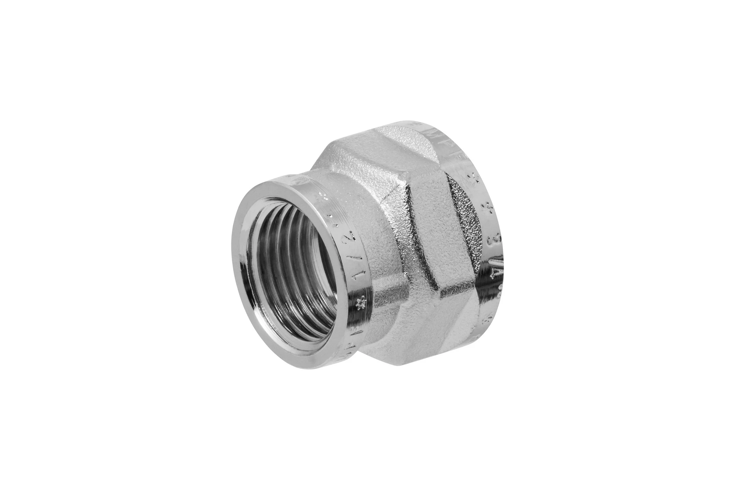 Муфта переходная MPF 3/4" х 1/2" латунная никелированная внутренняя резьба ИС.072150