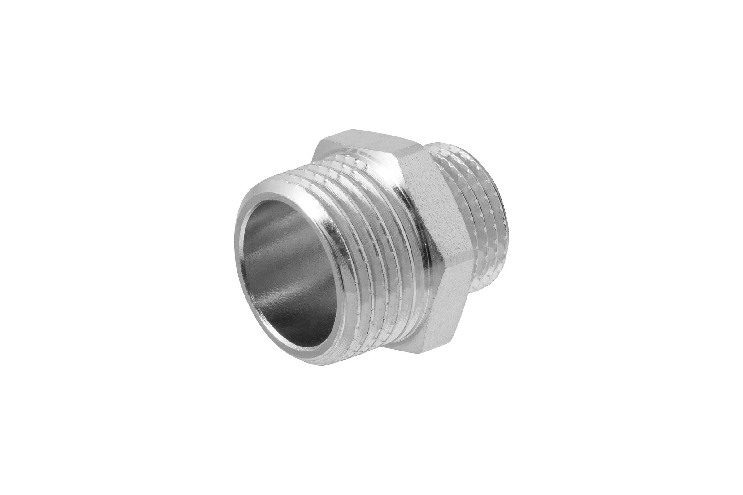 Ниппель-переходник MPF 1/2" х 3/8" бочонок наружная резьба ИС.072172