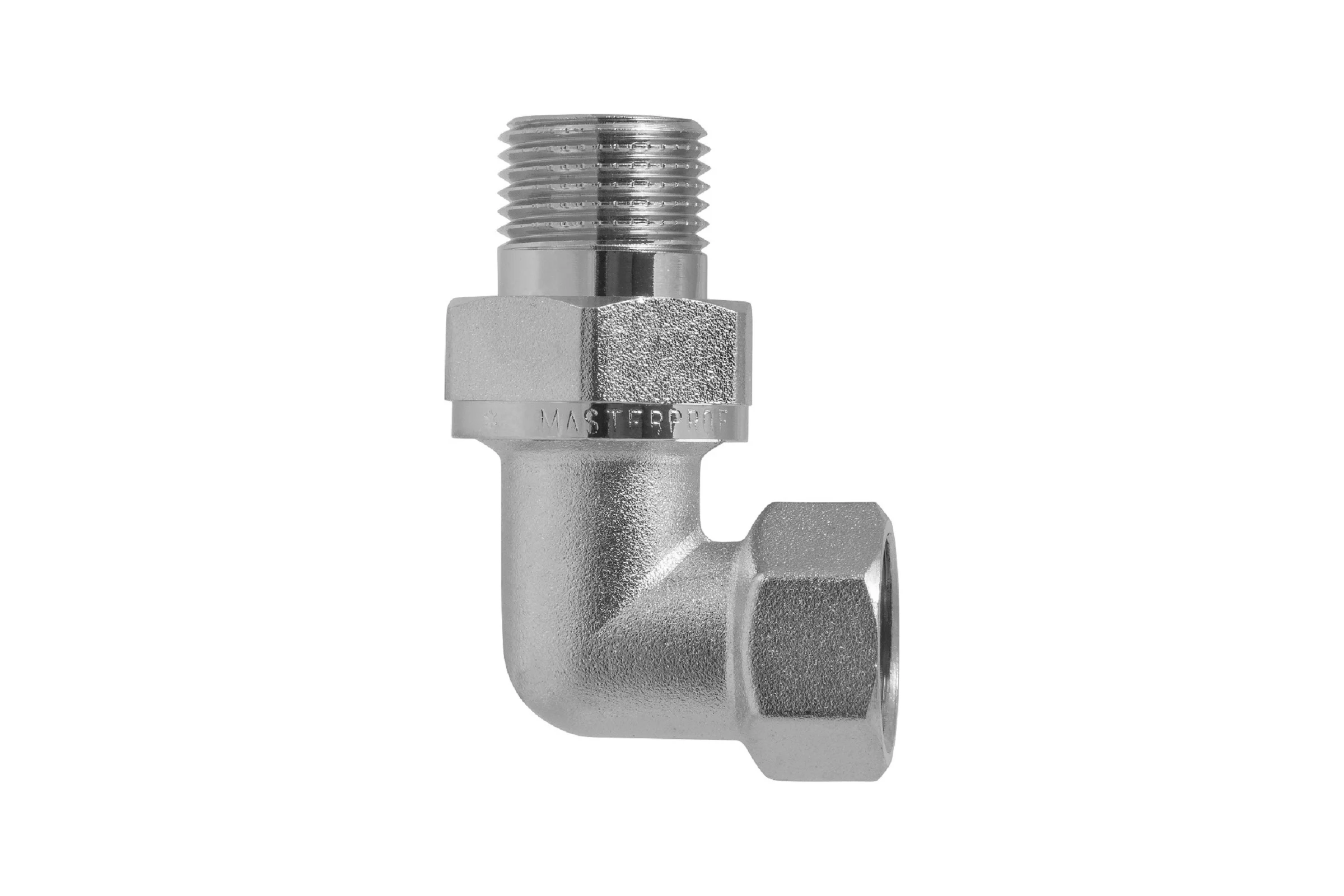 Американка угловая MPF 1/2" сгон сантехнический латунный никелированный внутренняя-наружная резьба ИС.072273