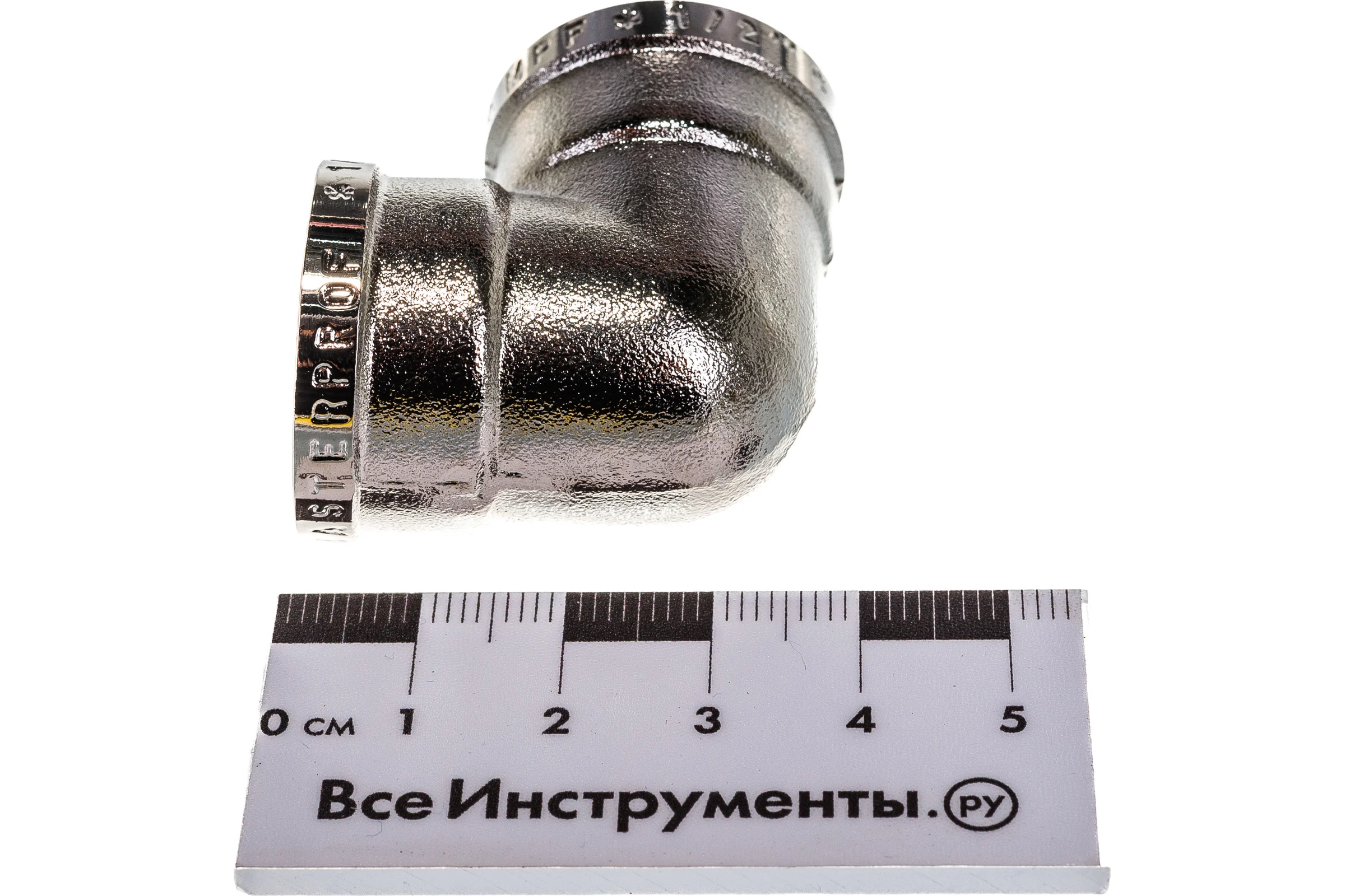 Уголок сантехнический MPF 1/2" угольник латунный никелированный внутренняя резьба ИС.072239