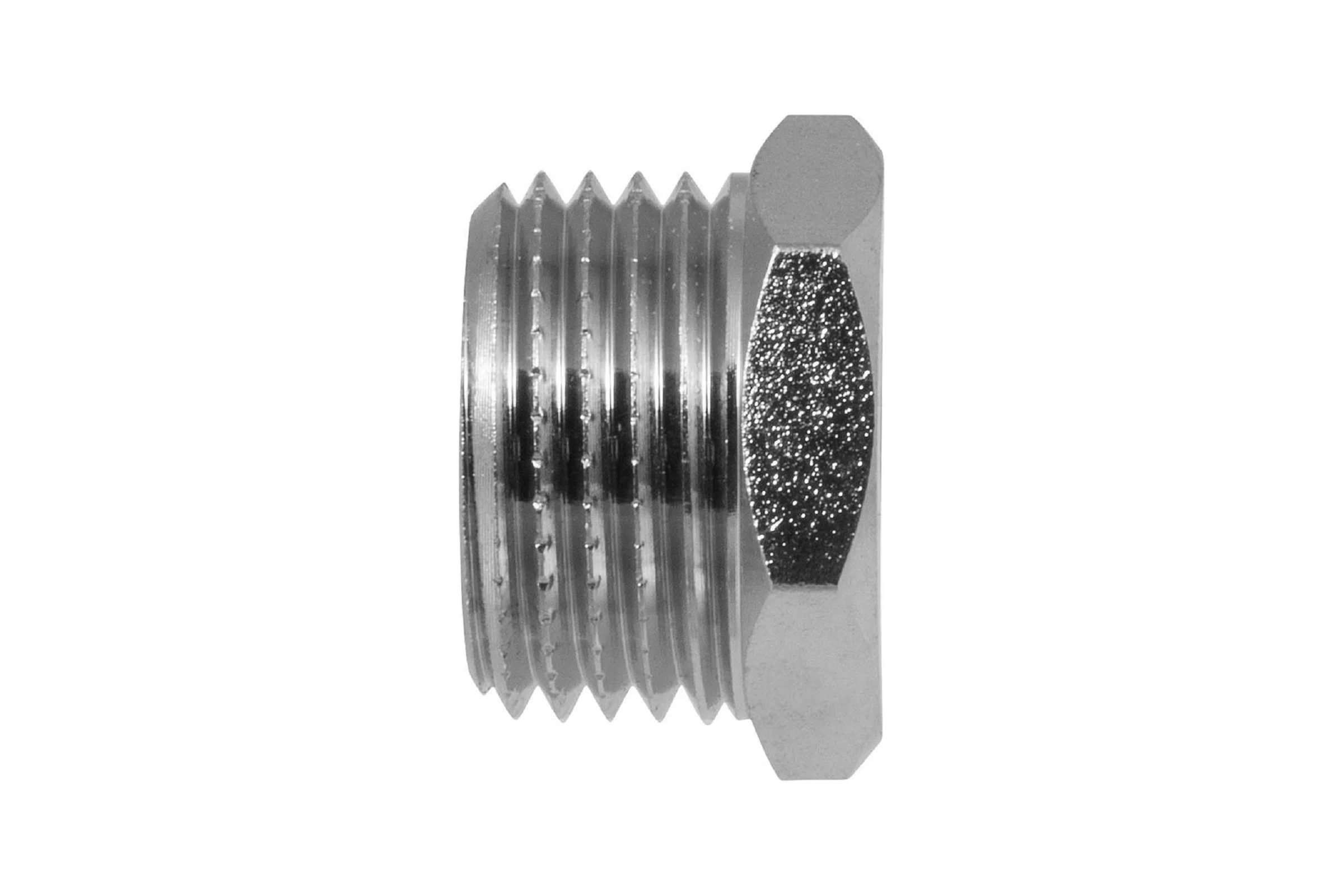 Футорка 1/2" х 1/4" сантехническая MPF переходник латунная никелированная наружная-внутренняя резьба ИС.072202