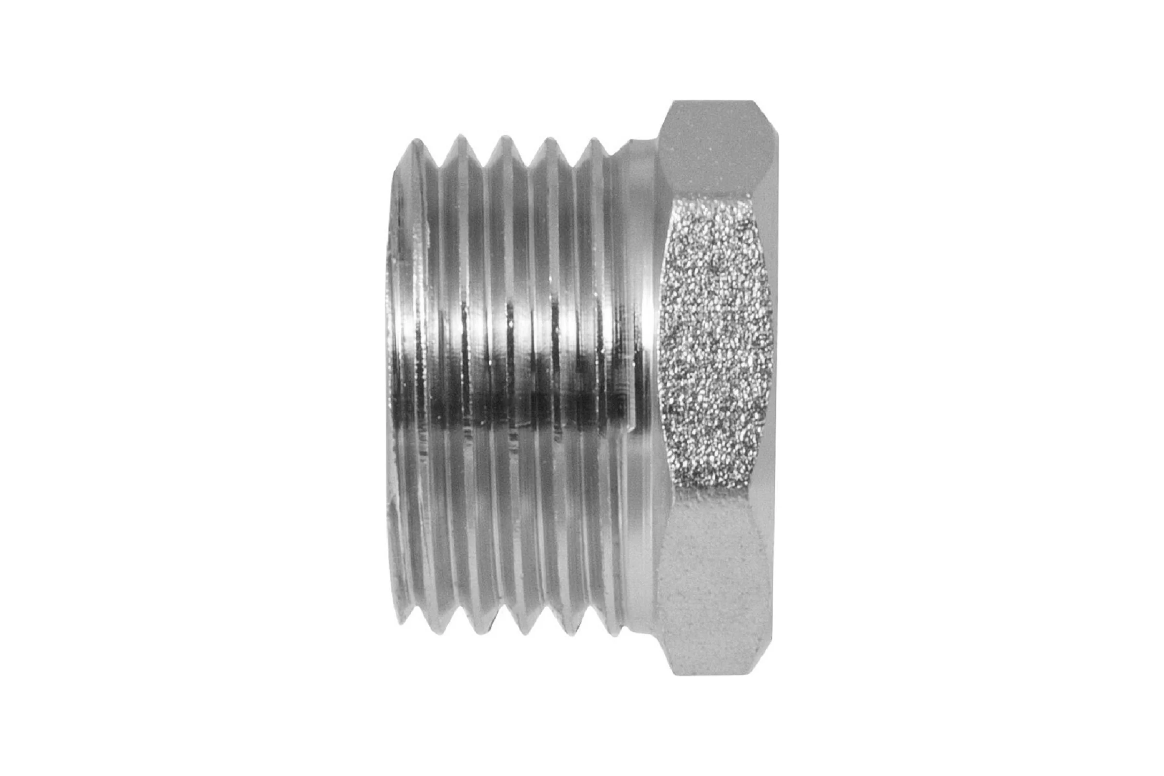Футорка 1/2" х 3/8" сантехническая MPF переходник латунная никелированная наружная-внутренняя резьба ИС.072203