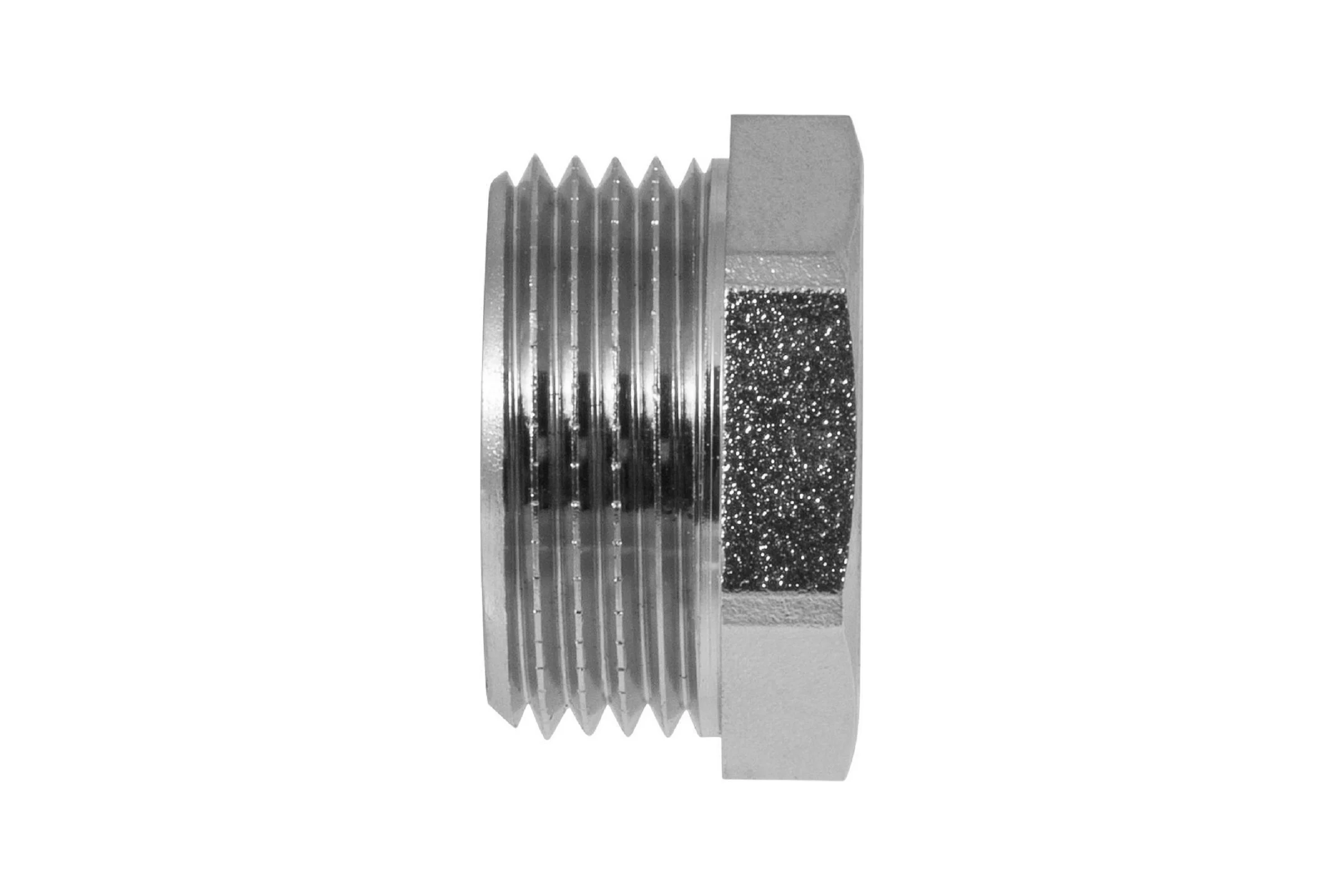 Футорка 1/2" на 3/4" сантехническая MPF переходник латунная никелированная наружная-внутренняя резьба ИС.072204