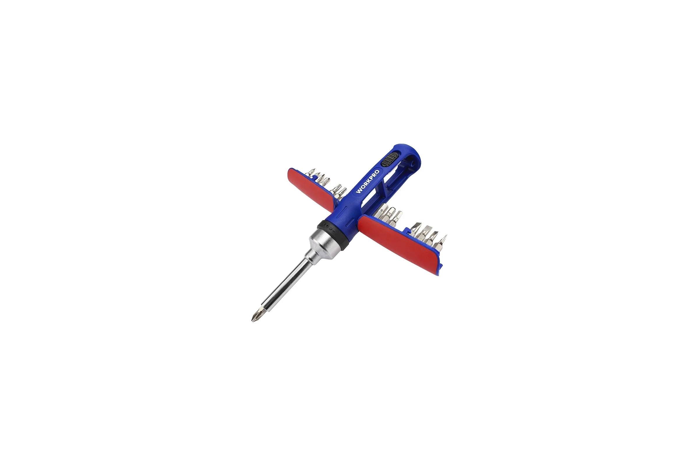 Реверсивная отвертка с трещоткой WORKPRO 3-72 15в1 (14 насадок) WP221061