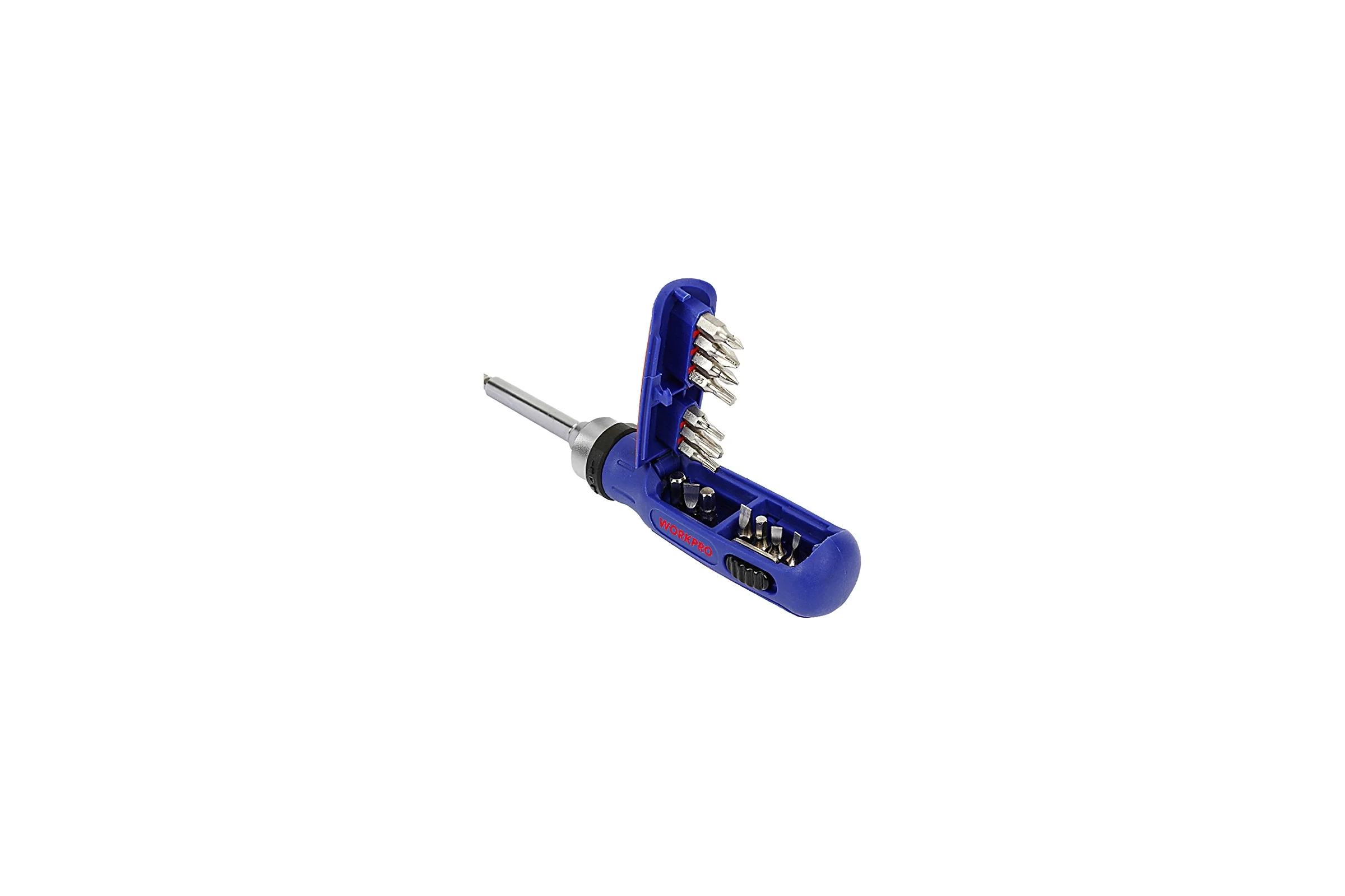 Реверсивная отвертка с трещоткой WORKPRO 3-72 15в1 (14 насадок) WP221061