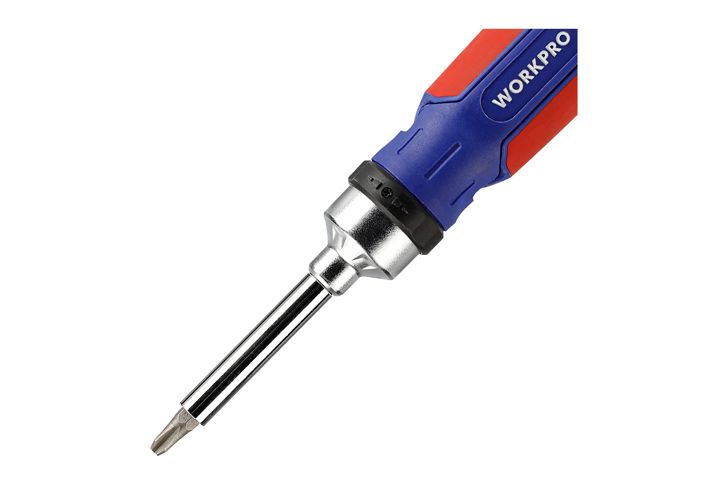 Реверсивная отвертка с трещоткой WORKPRO 3-72 15в1 (14 насадок) WP221061
