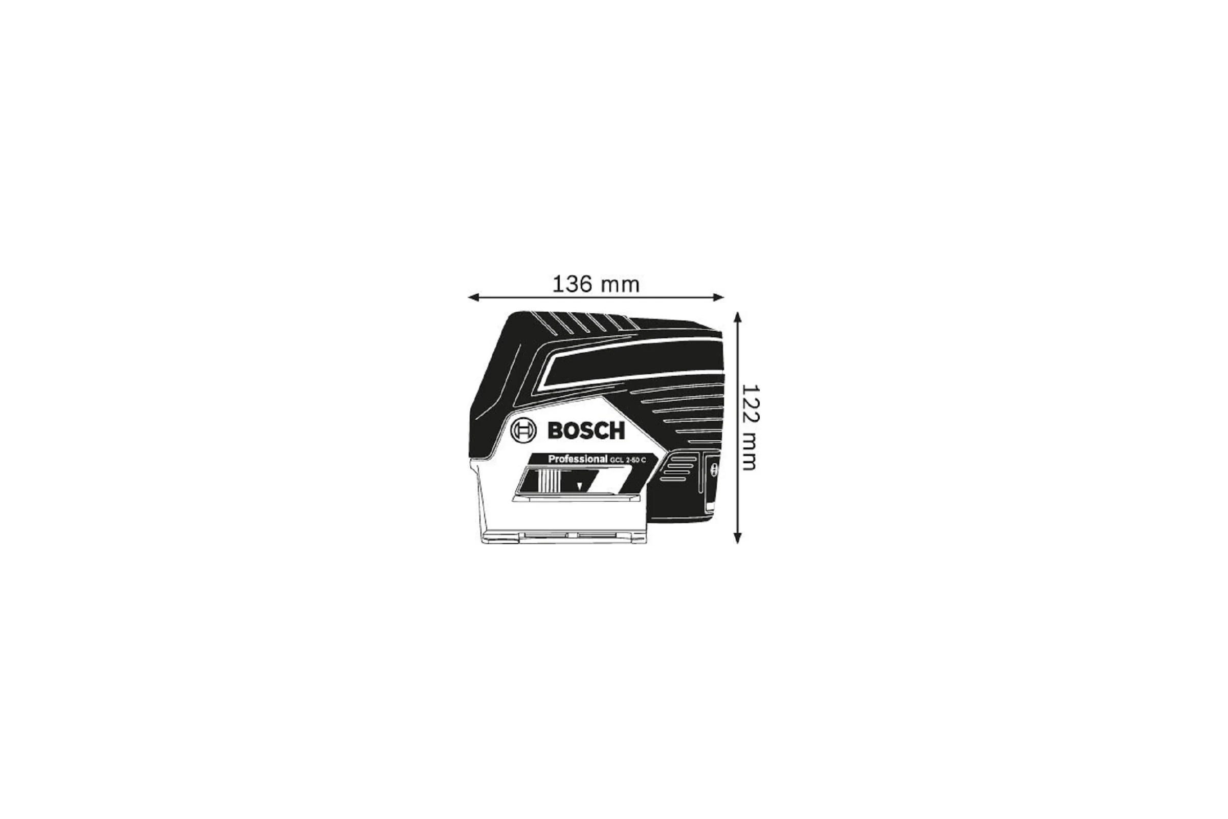 Комбинированный лазерный нивелир Bosch GCL 2-50 C + крепление RM2 0.601.066.G00