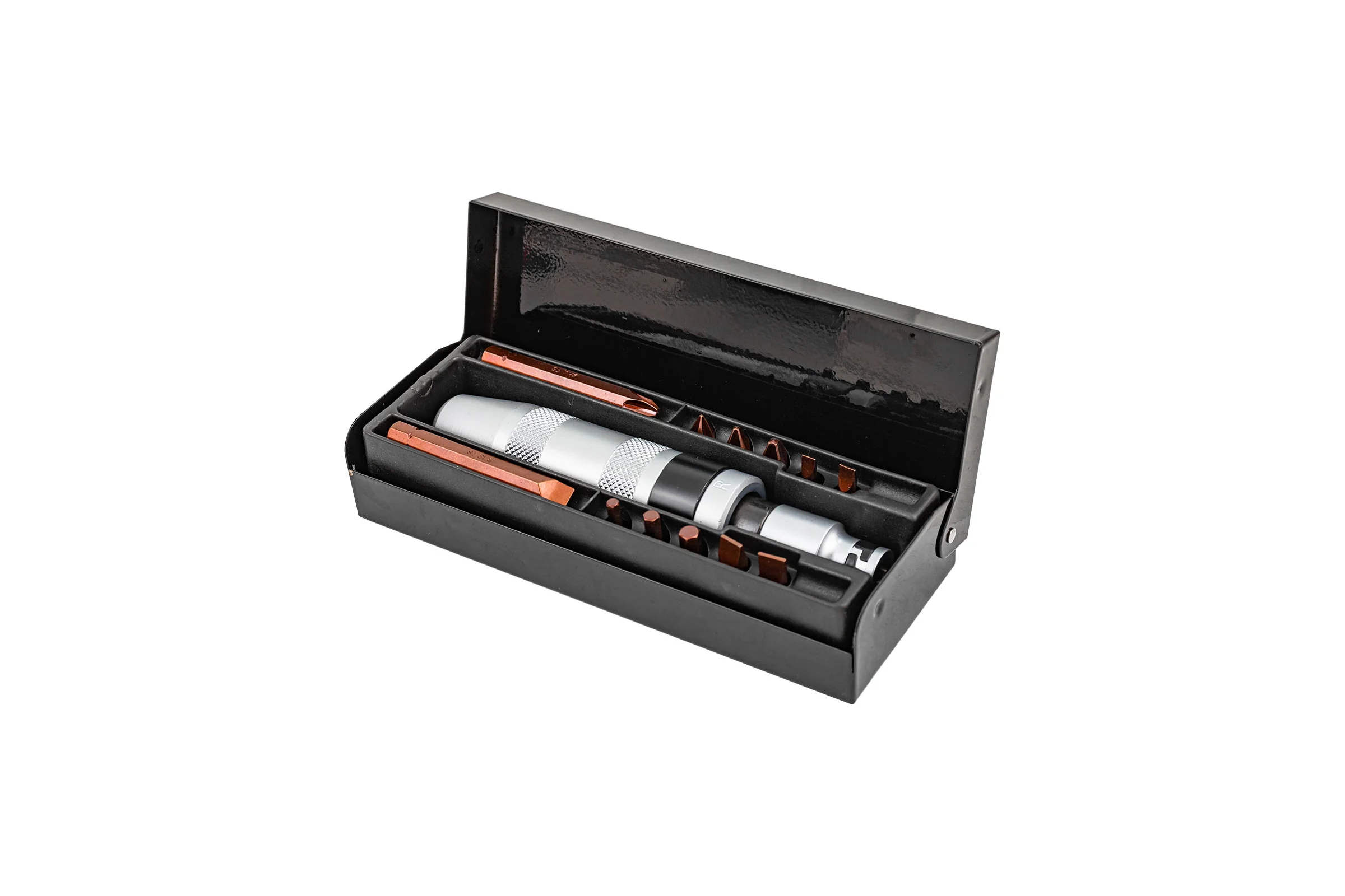 Ударная отвертка с комплектом вставок и адаптером ROCKFORCE 14 предметов RF-5064C RF-5064C(50549)