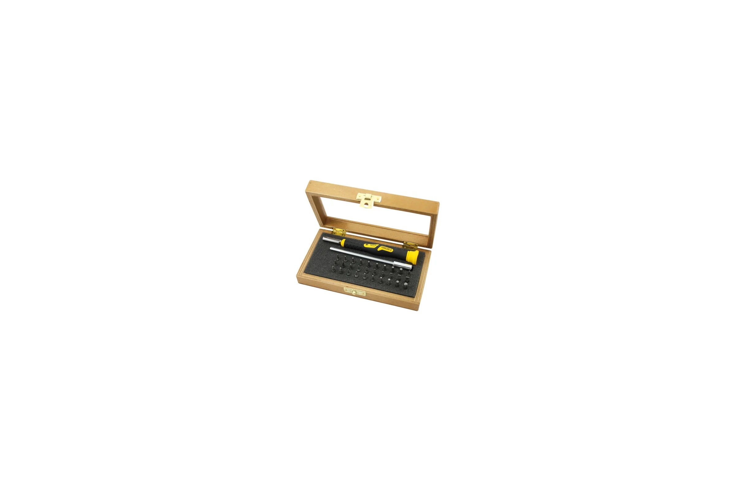 Набор бит Microline Profi с отверткой в деревянной коробке NAREX 850110