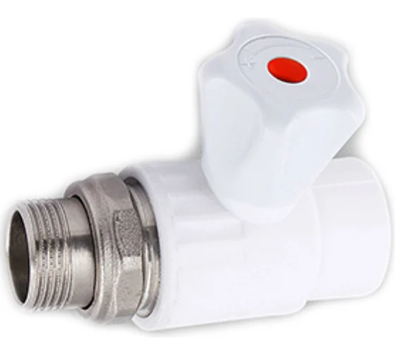 Прямой шаровый кран PPRC 20х1/2НР с американкой Aquapipe MP-У ИС.090675