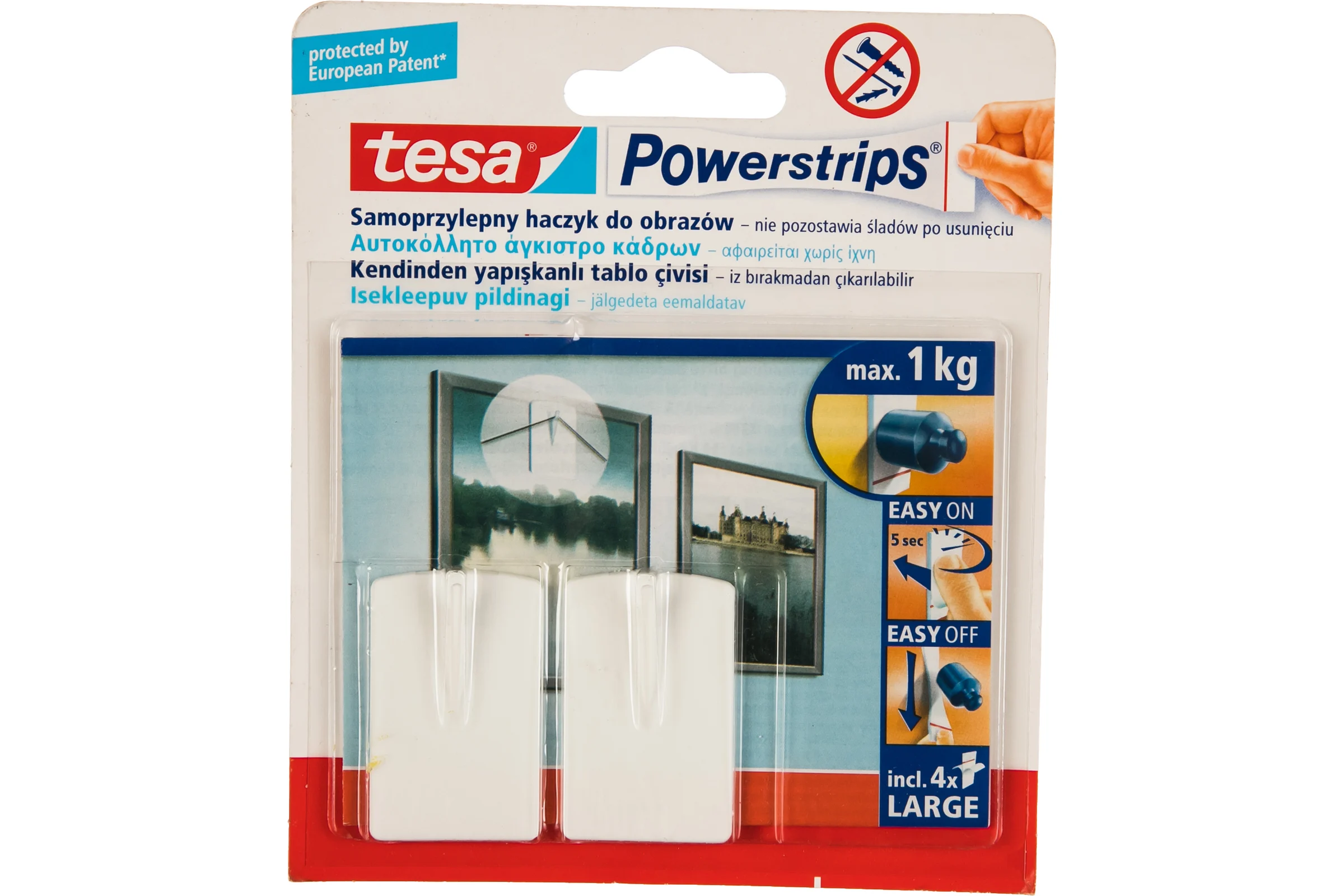 Самоклеющиеся крючки для картин/рамок TESA Powerstrips 58217-00000-00