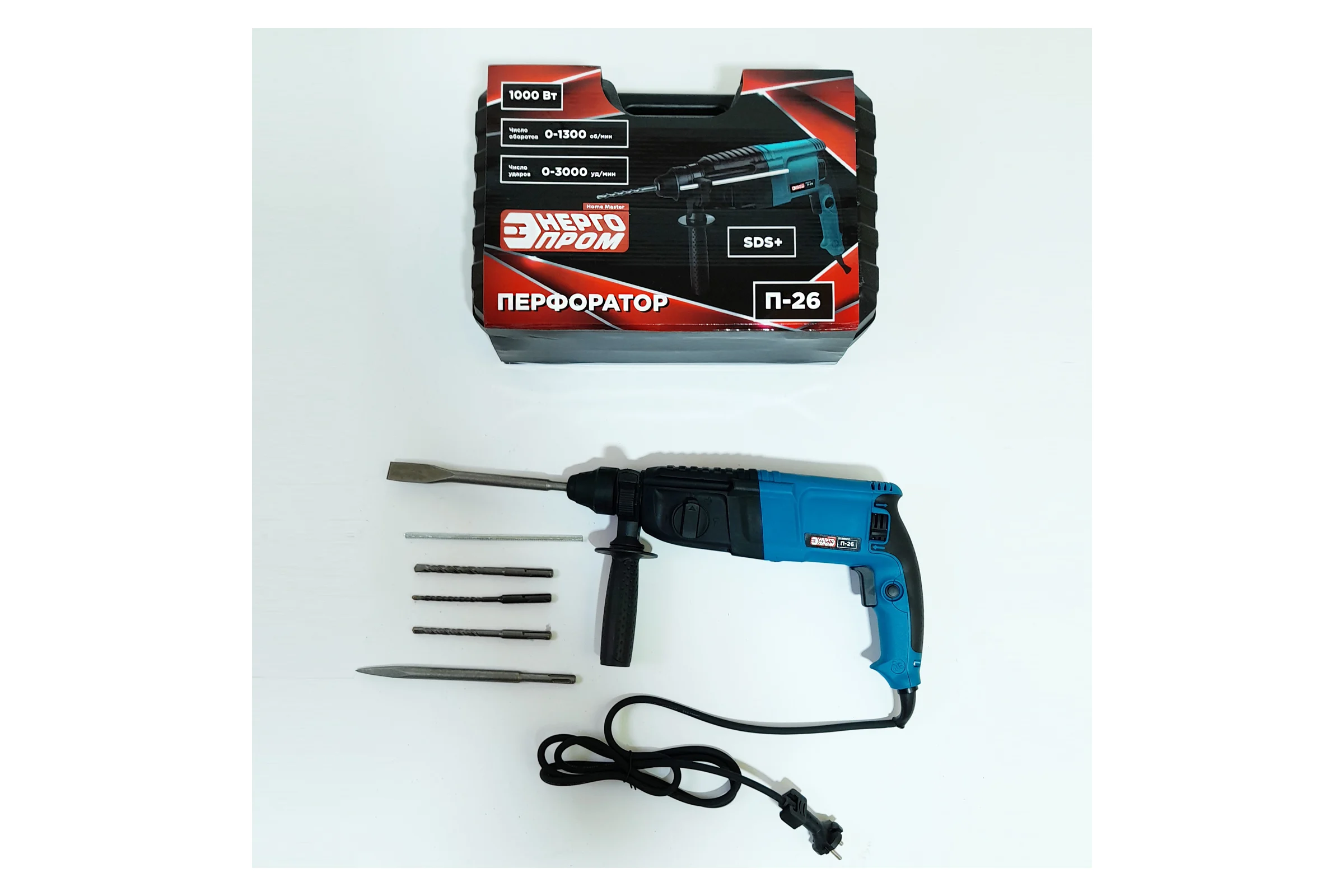 Перфоратор ЭНЕРГОПРОМ Home MASTER SDS+, кейс П-26 00-00019958