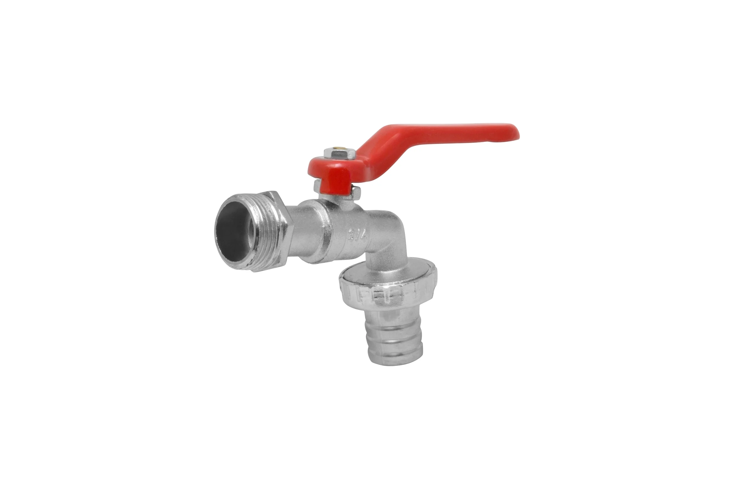 Кран шаровой водоразборный MasterProf 3/4" со штуцером 20мм ручка ИС.080034