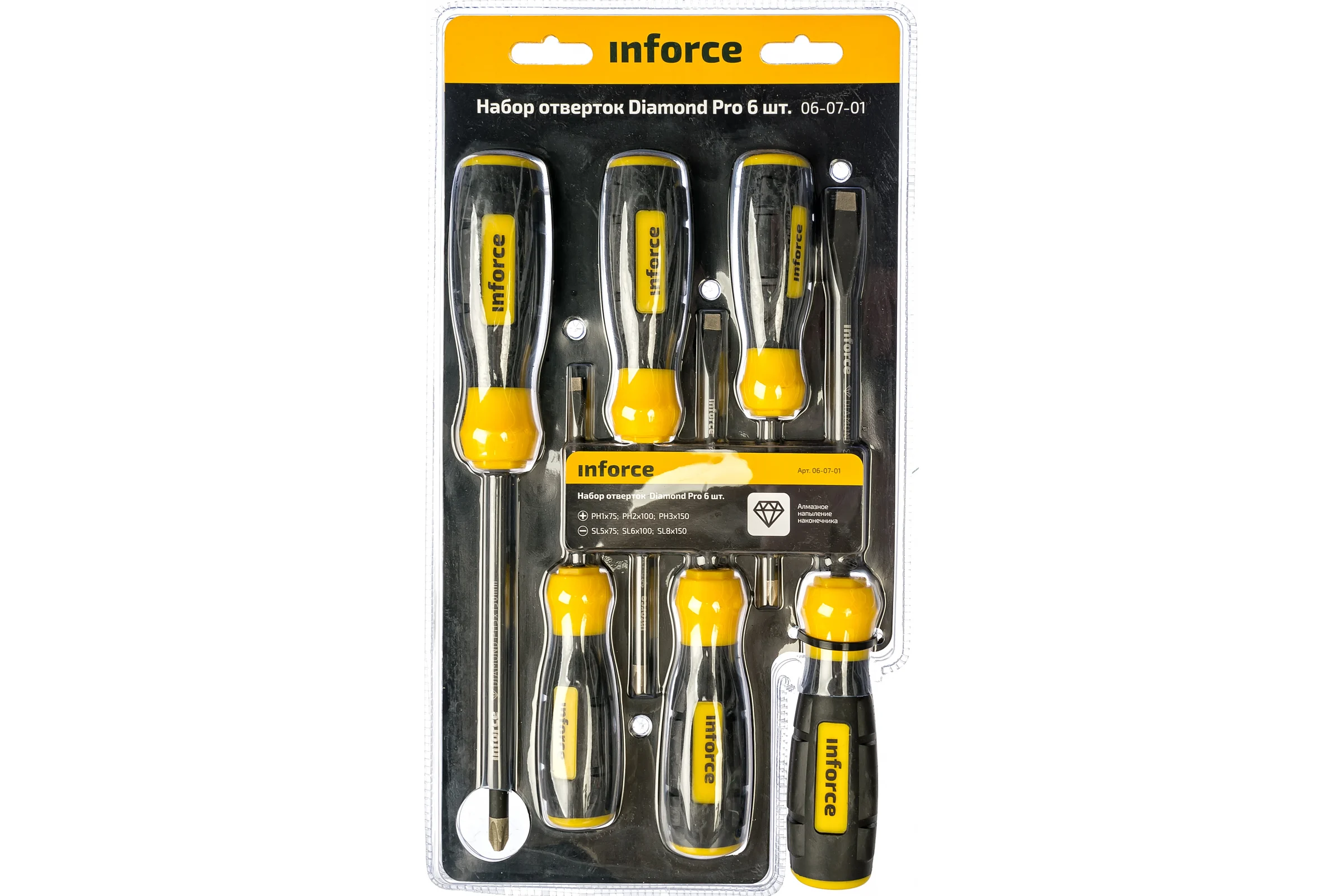 Набор отверток Inforce Diamond Pro 6 шт 06-07-01