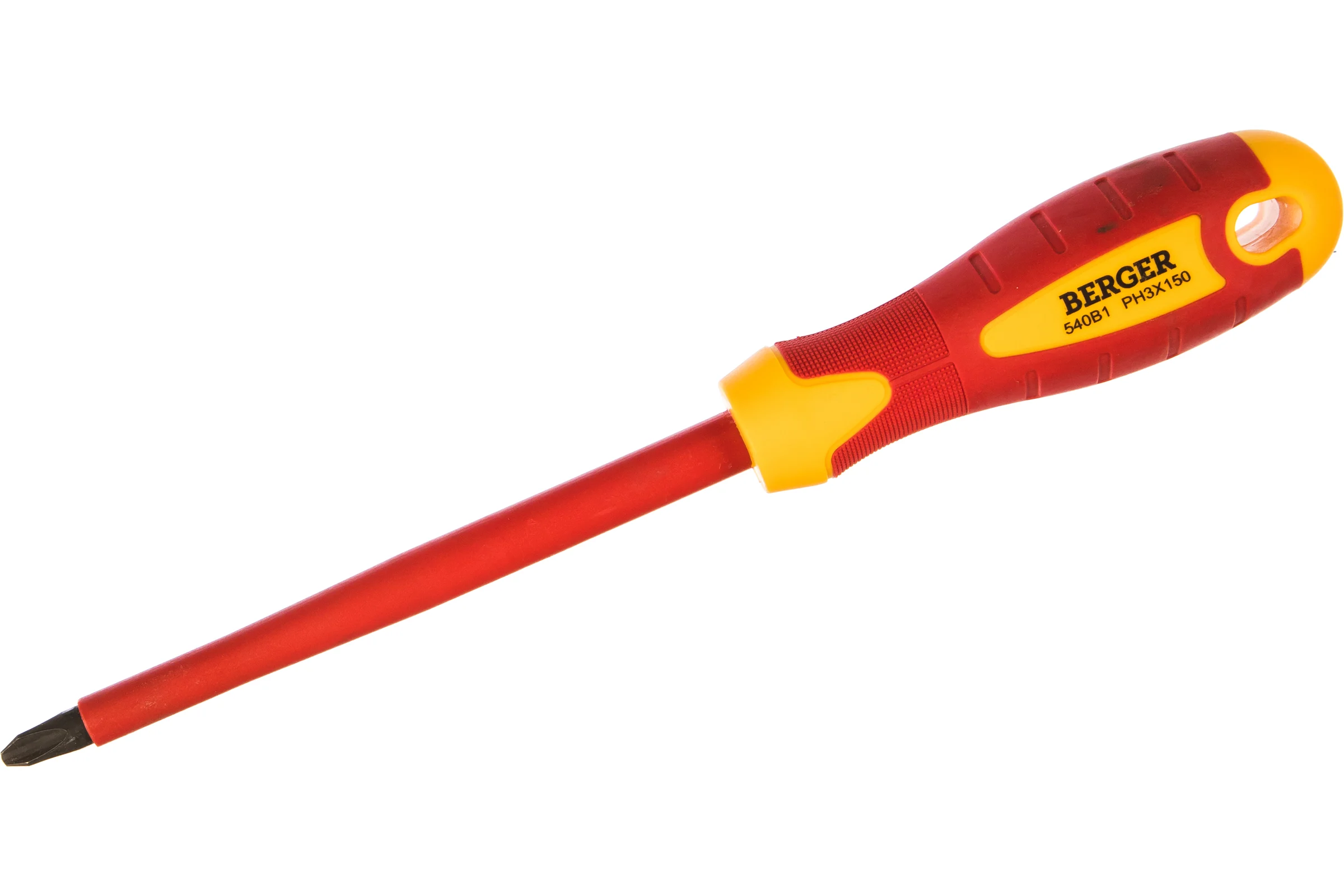 Диэлектрическая крестовая отвертка PH3*150мм, до 1000V Berger BG BG1058