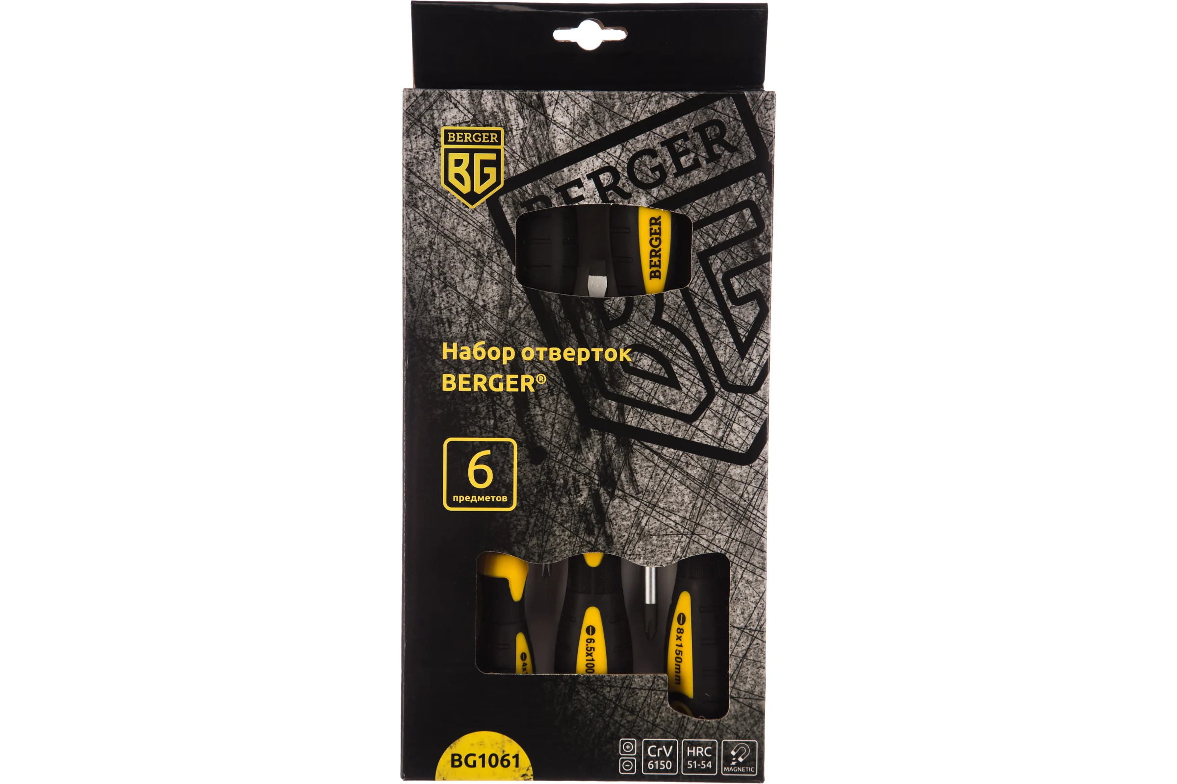 Набор отверток 6шт Berger BG BG1061