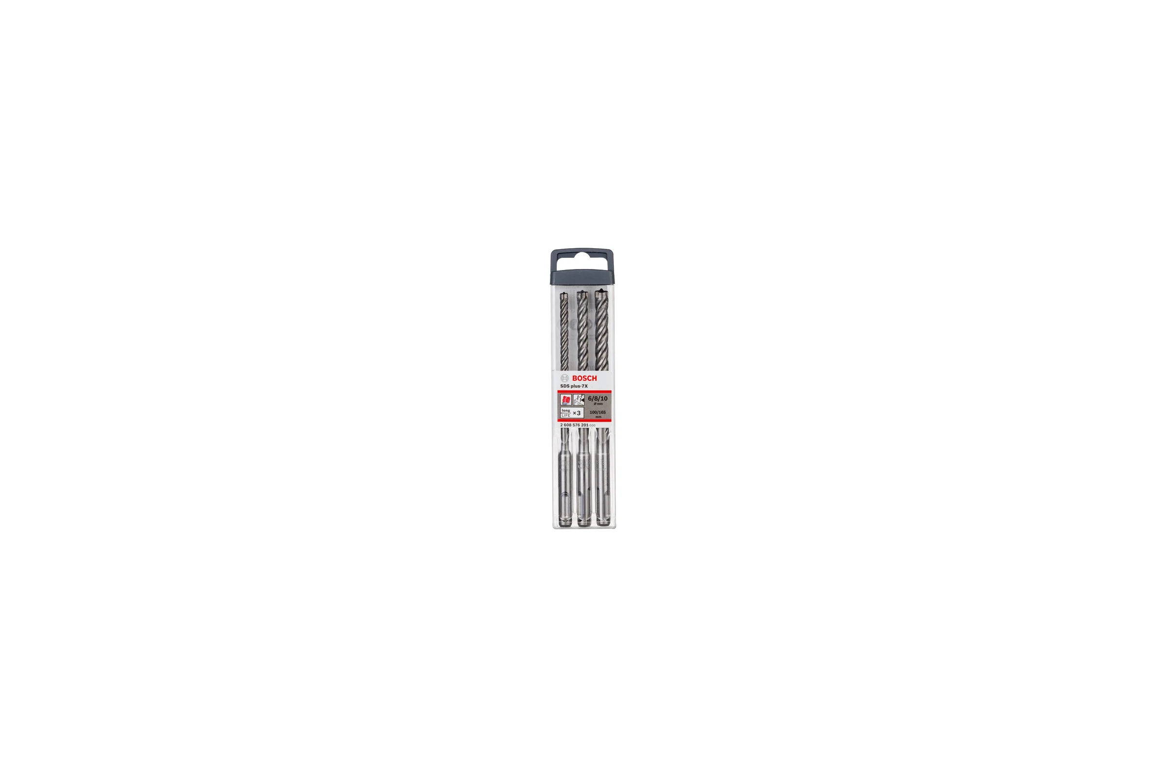 Набор буров по бетону SDS-Plus-7X (6-10 мм; 3 шт.) Bosch 2608576201
