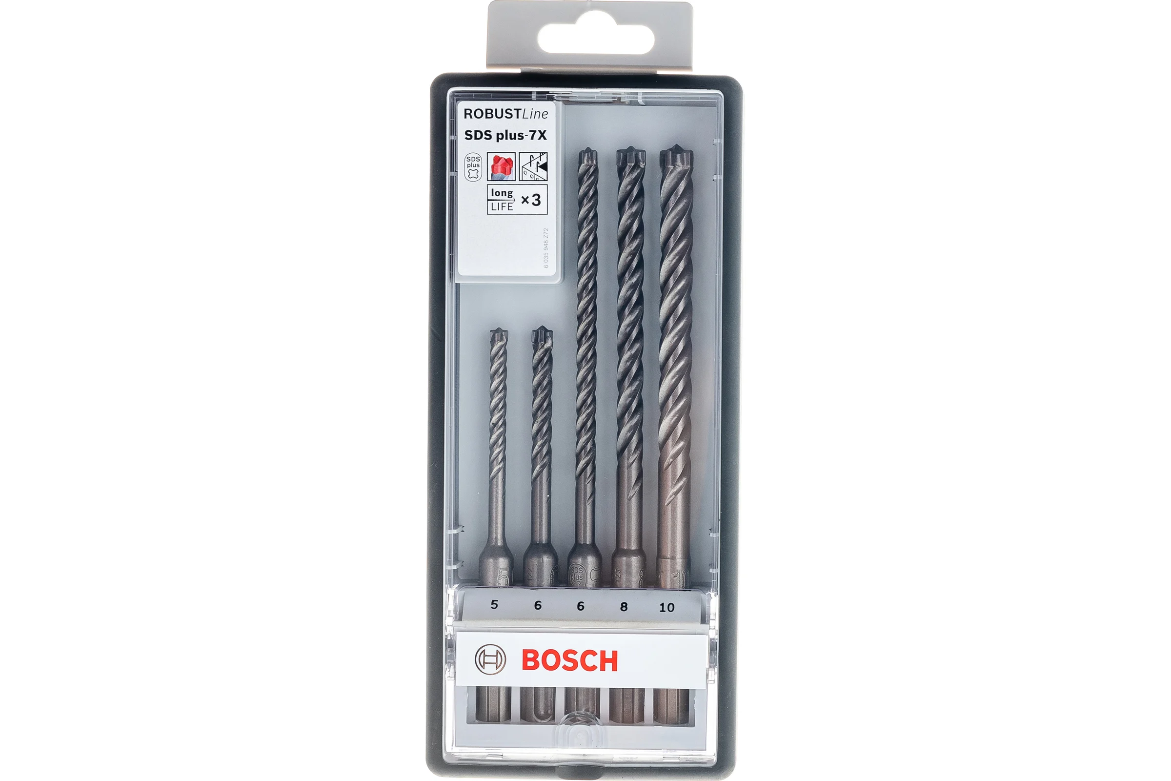 Набор буров по бетону SDS-Plus-7X (5-10 мм; 5 шт.) Bosch 2608576199