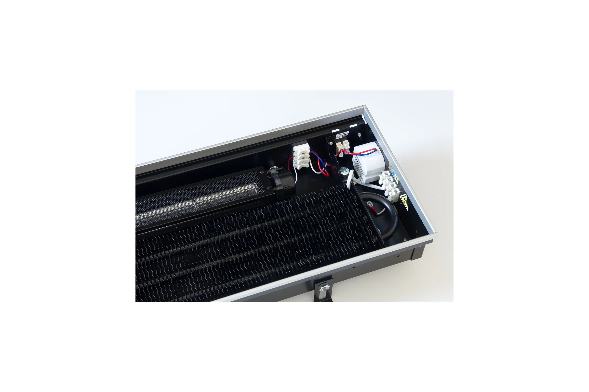 Внутрипольный конвектор KVZ с вентилятором с решеткой KVZ-Vent-230-80-2400-6V-UA/RRA-230-2400-A