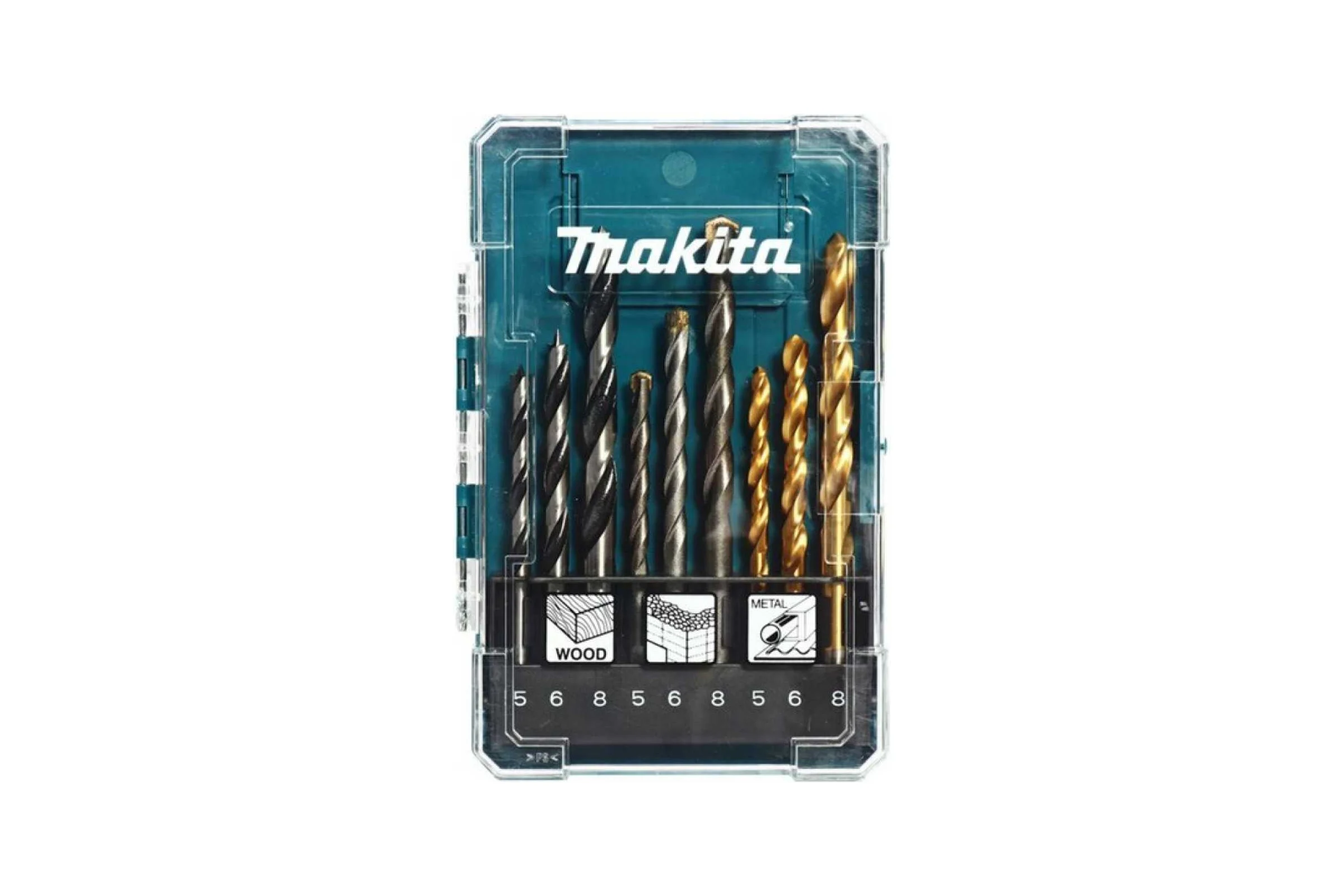 Набор сверл (9 шт.; 5, 6, 8 мм; дерево/металл/бетон) Makita D-71962