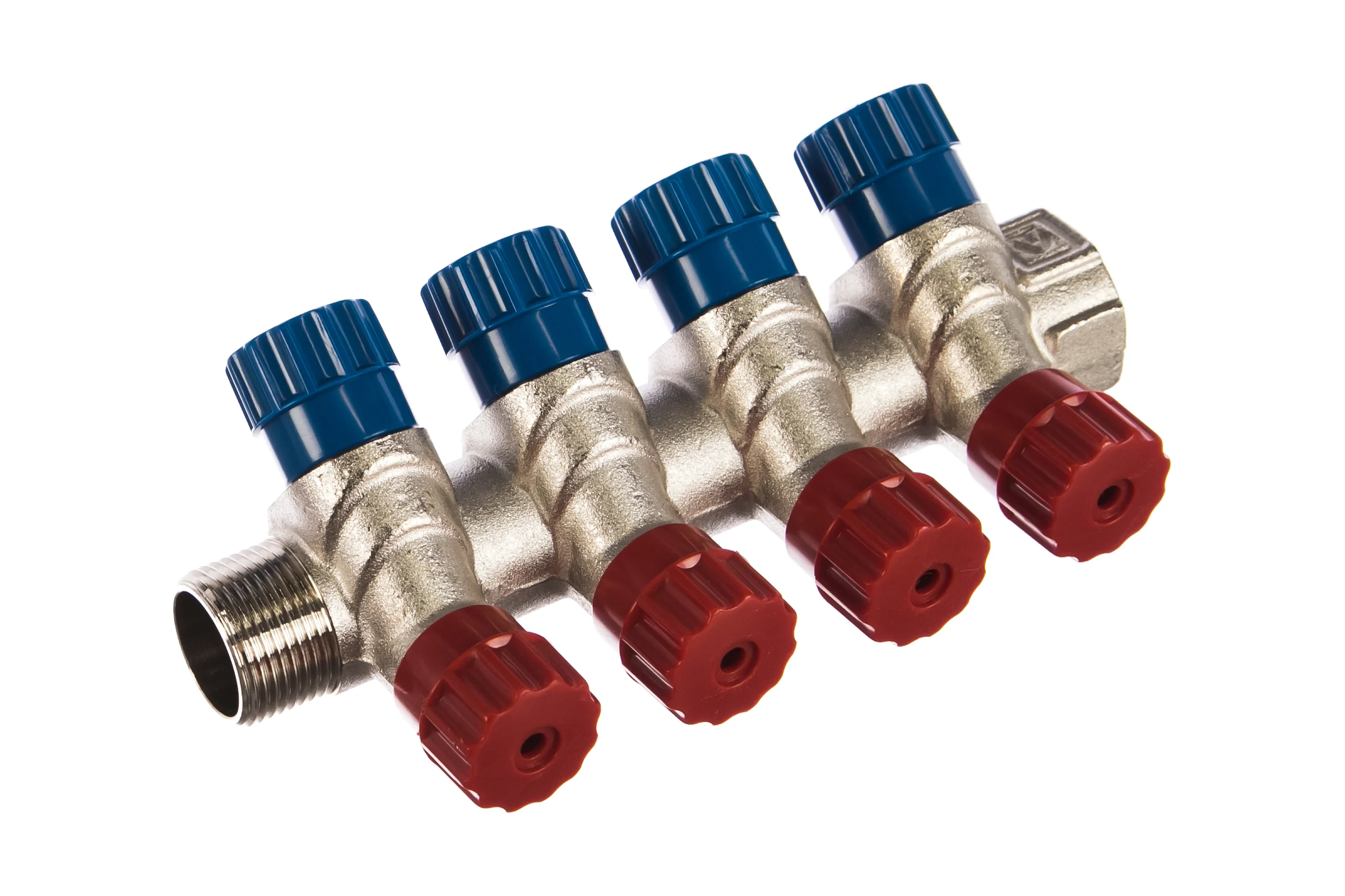 Коллектор с регулирующими вентилями 3/4х4 вых. 1/2 нар. Valtec VTc.560.N.0504