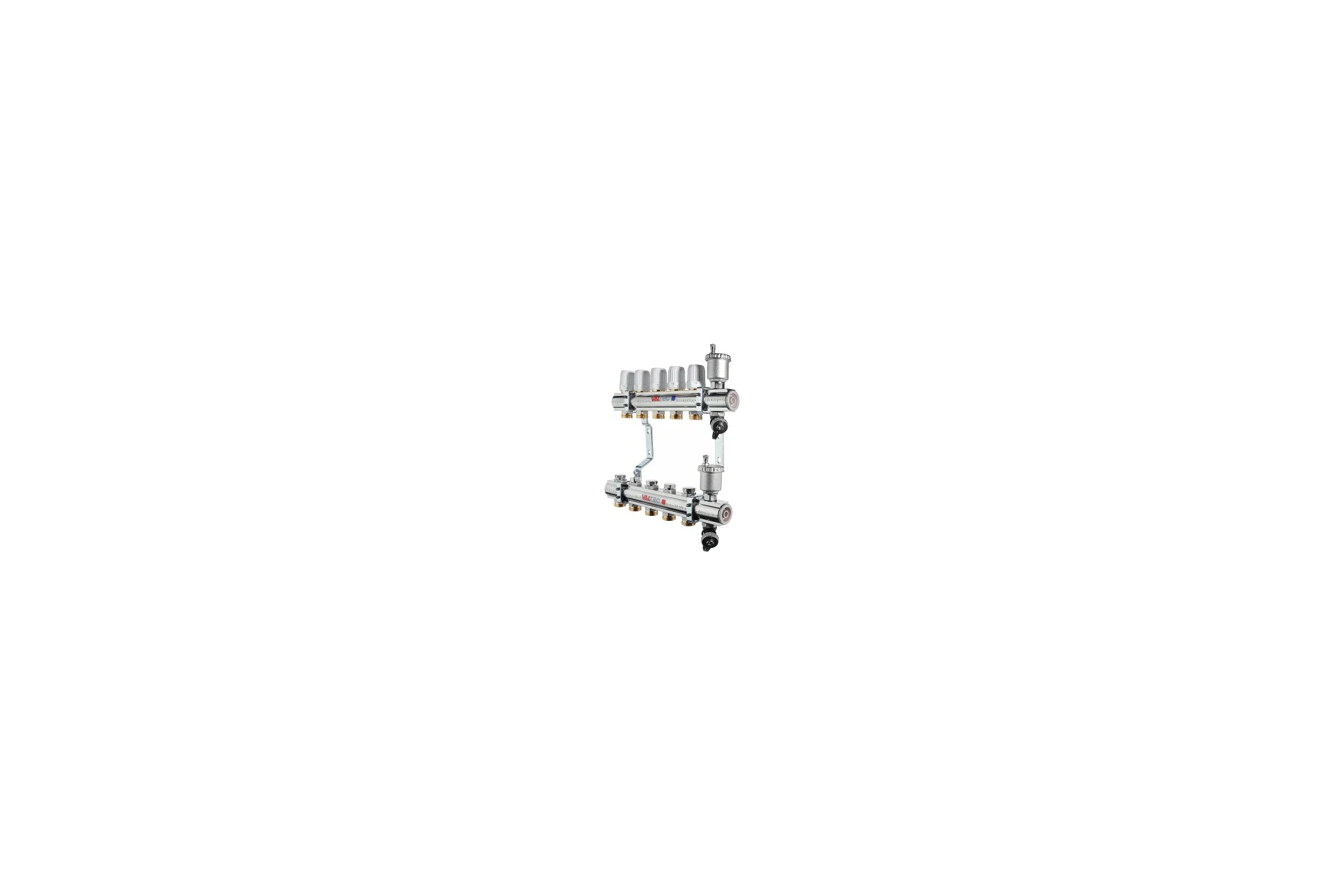 Коллекторная группа в сборе, 1х4 вых. Евроконус 3/4 Valtec VTc.594.EMNX.0604