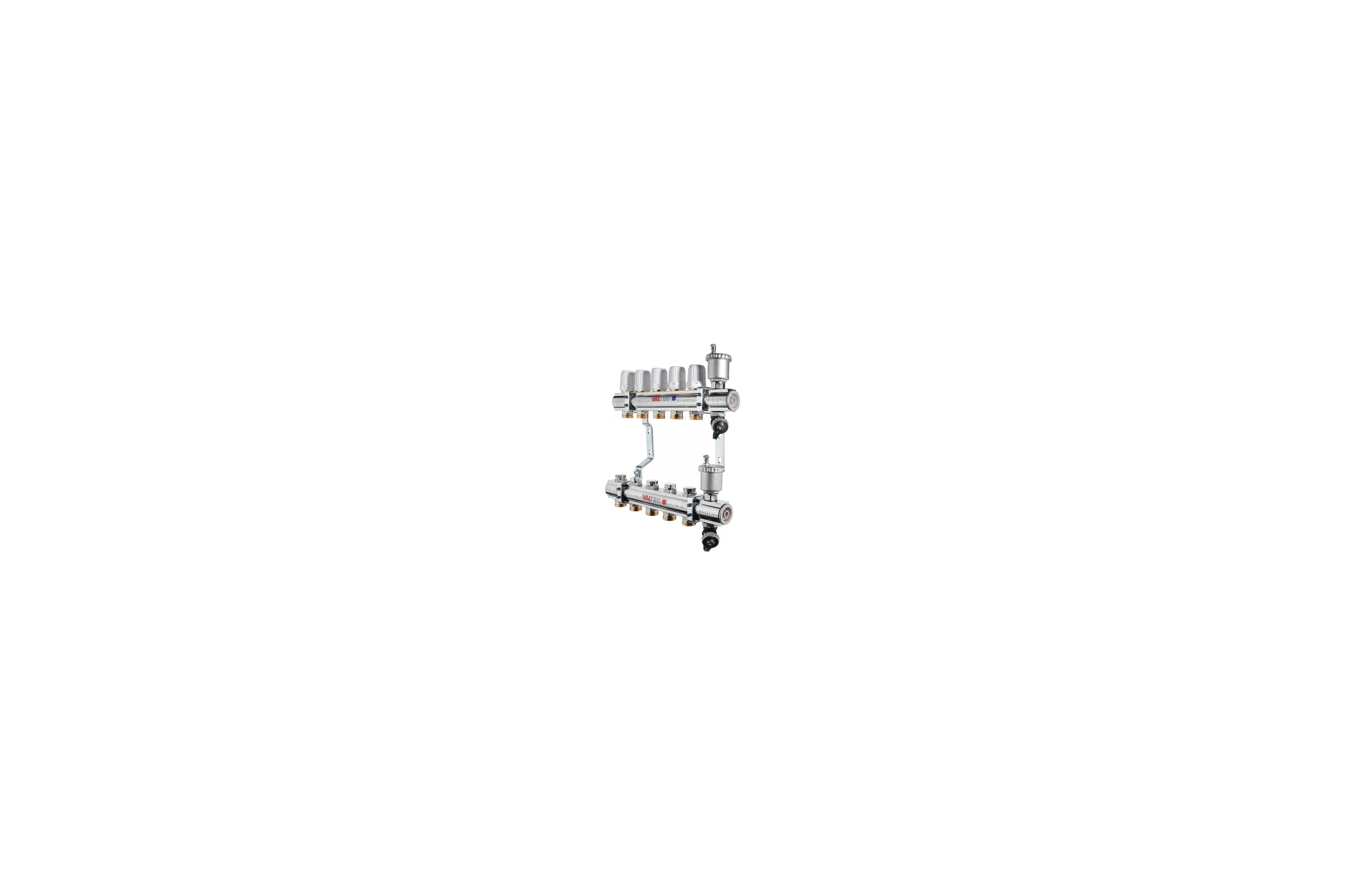 Коллекторная группа в сборе, 1х6 вых. Евроконус 3/4 Valtec VTc.594.EMNX.0606