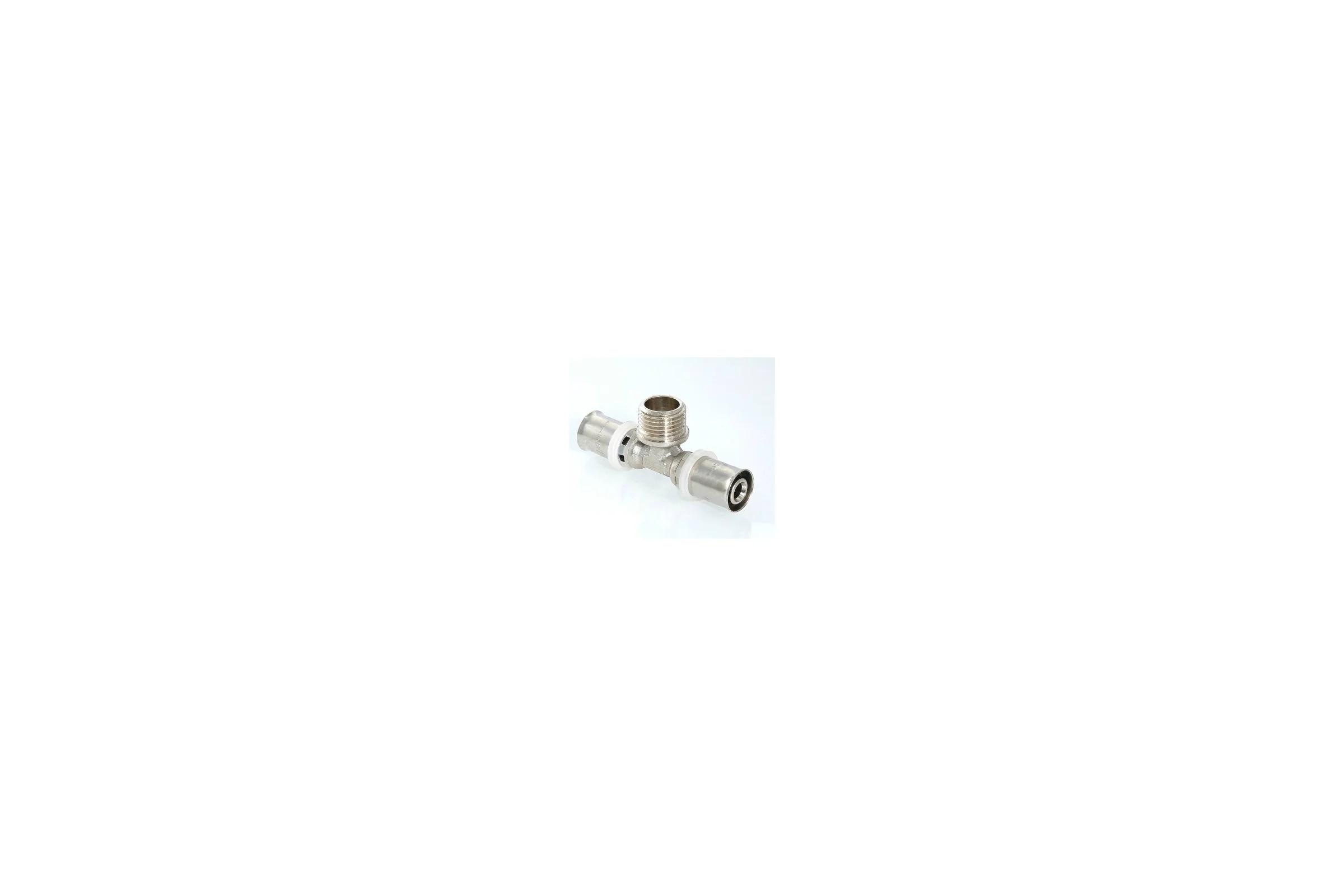 Тройник пресс с переходом на наружную резьбу 26х1/2х26 Valtec VTm.233.N.260426