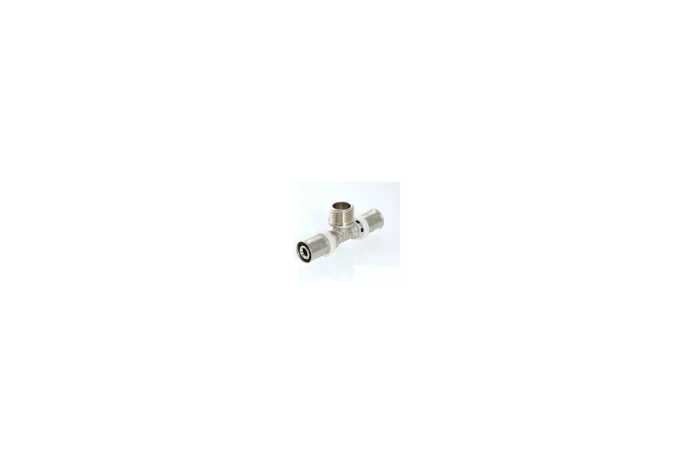 Тройник пресс с переходом на наружную резьбу 26х1/2х26 Valtec VTm.233.N.260426