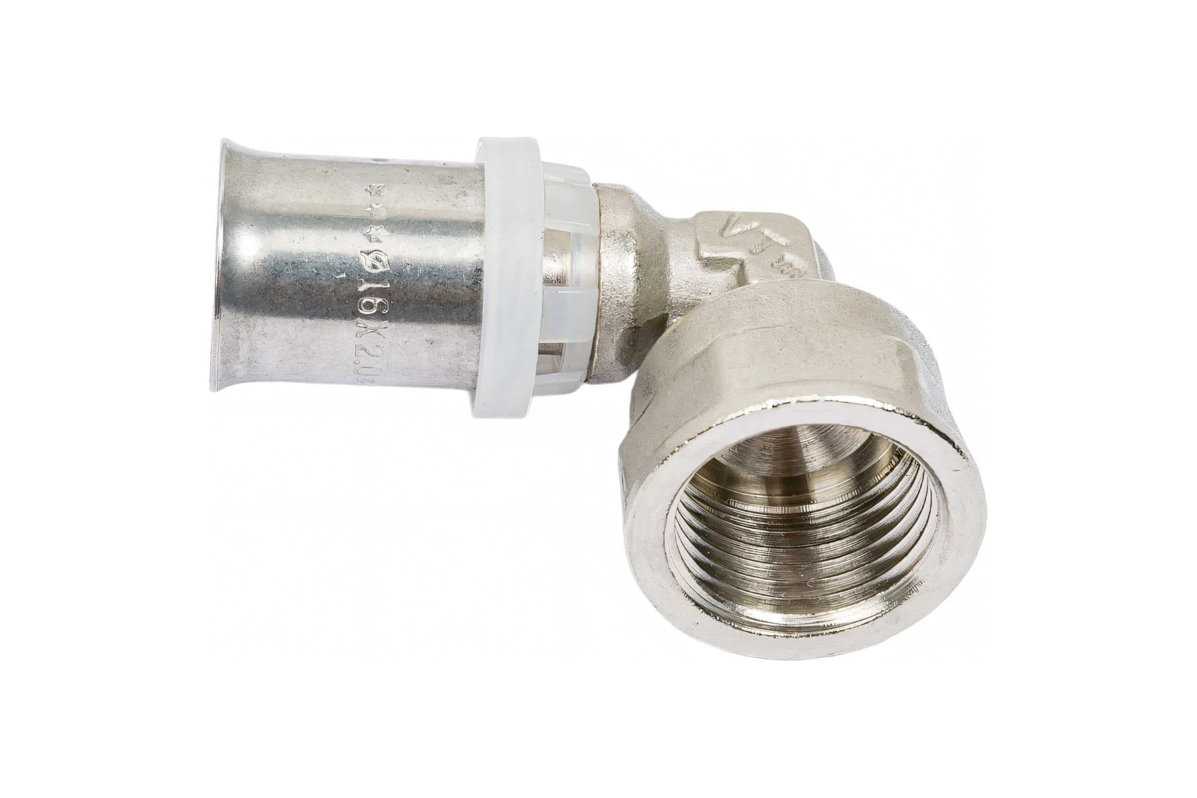 Угольник пресс с переходом на внутреннюю резьбу 16х1/2 Valtec VTm.252.N.001604