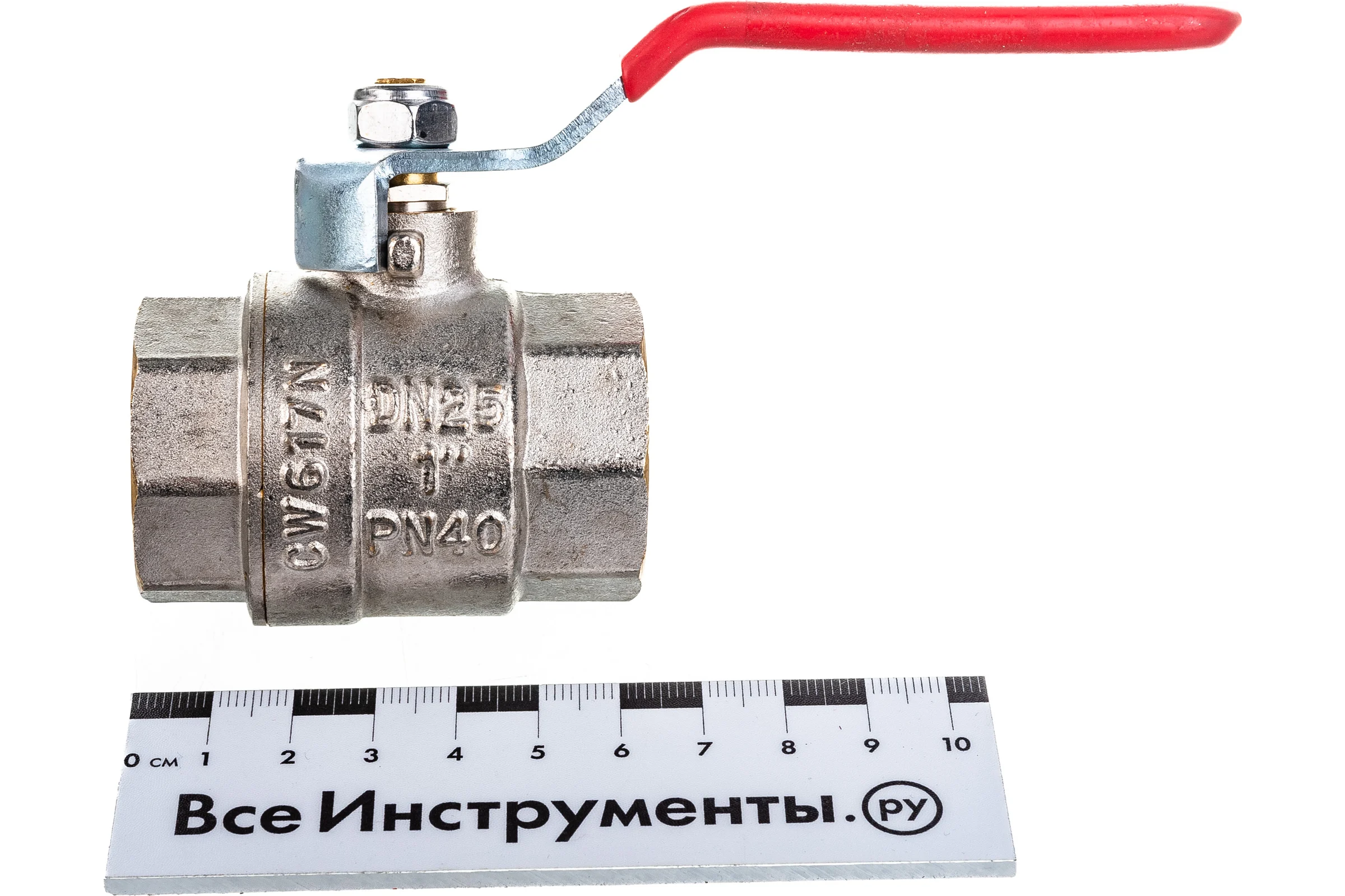 Шаровой кран, стальная рукоятка 1 вн.-вн Valtec BASE VT.214.N.06