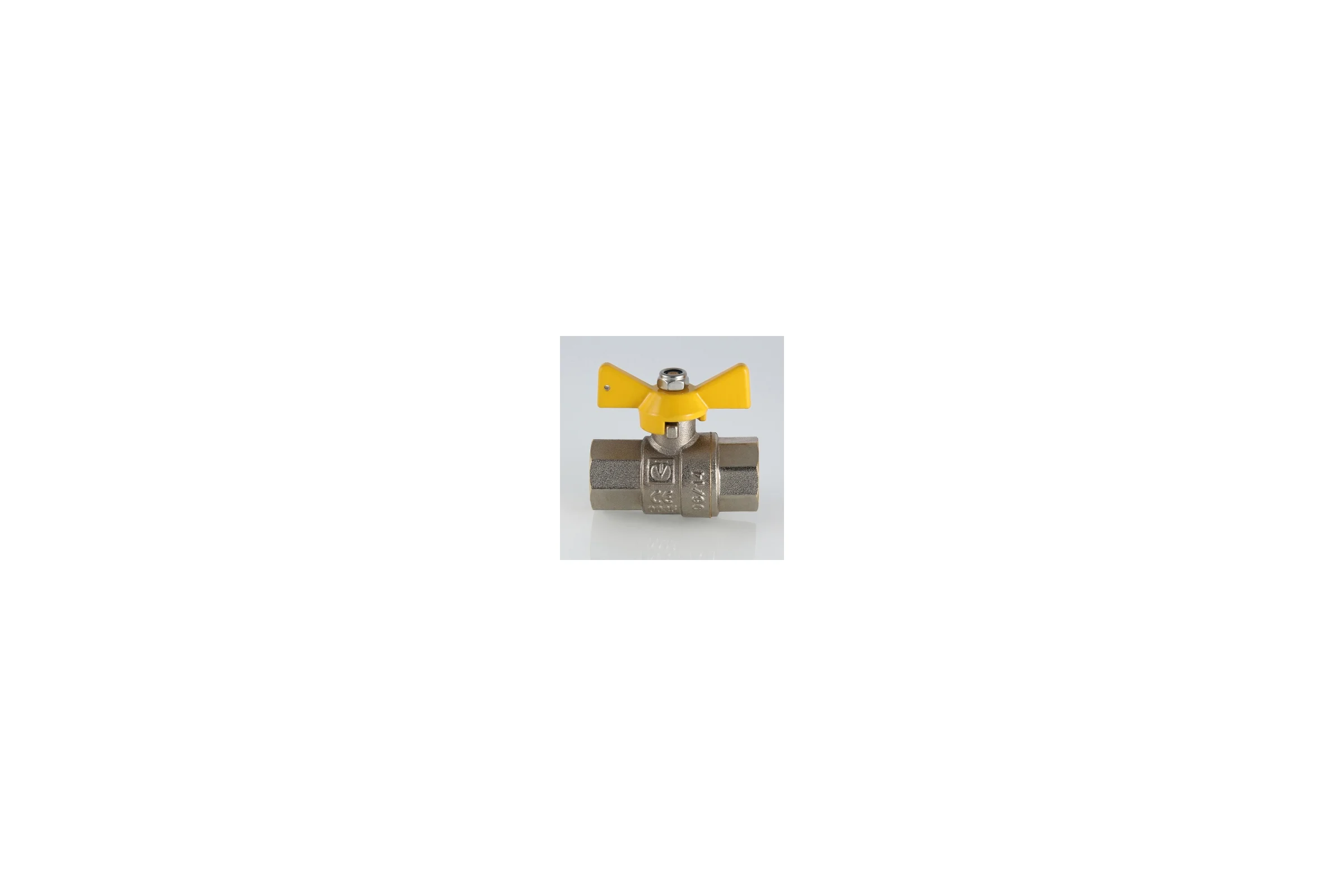 Шаровой газовый кран, рукоятка бабочка 3/4 вн.-вн. Valtec VALGAS VT.277.N.05