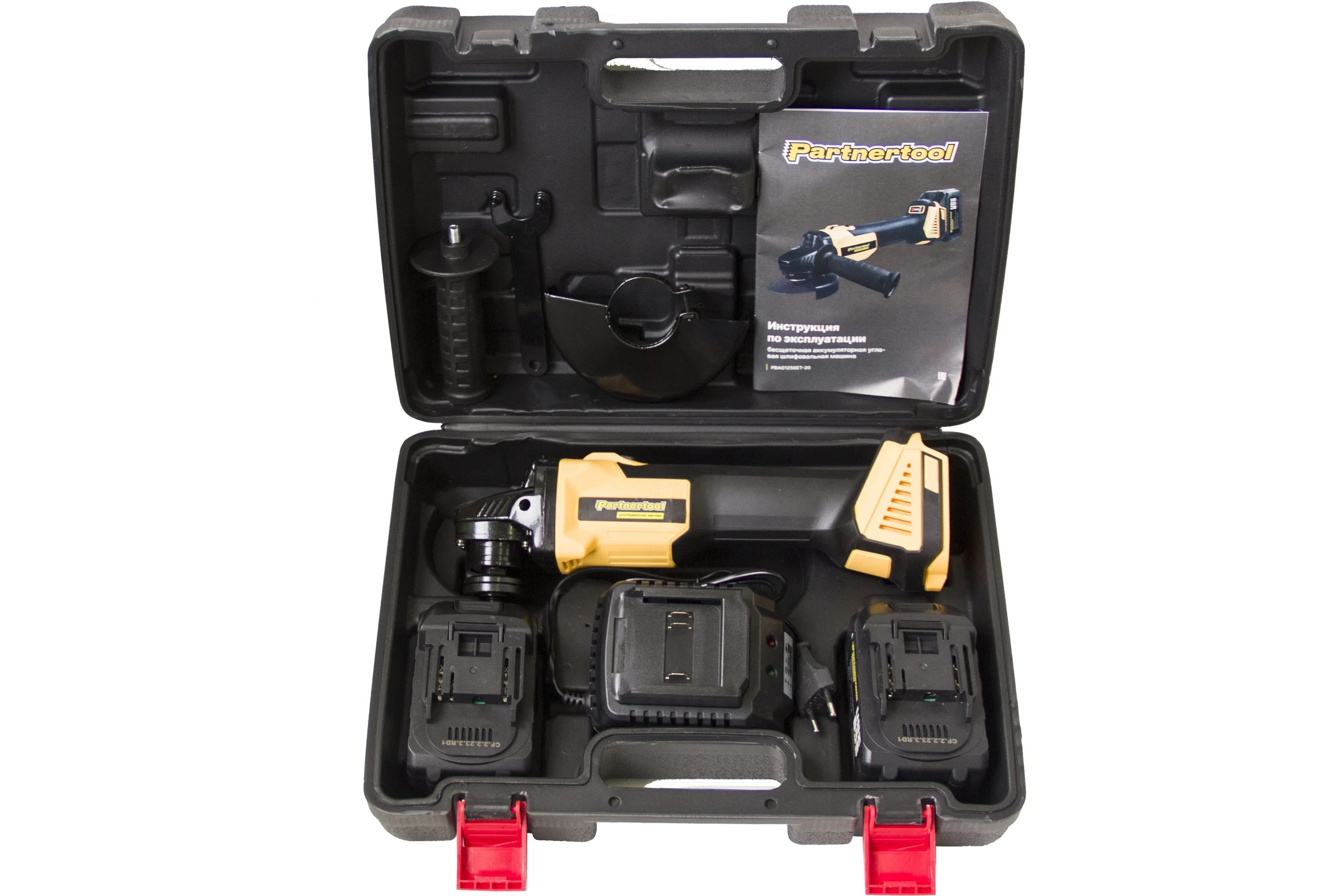 Бесщеточная аккумуляторная угловая шлифовальная машина PARTNERTOOL PBAG125SET-20