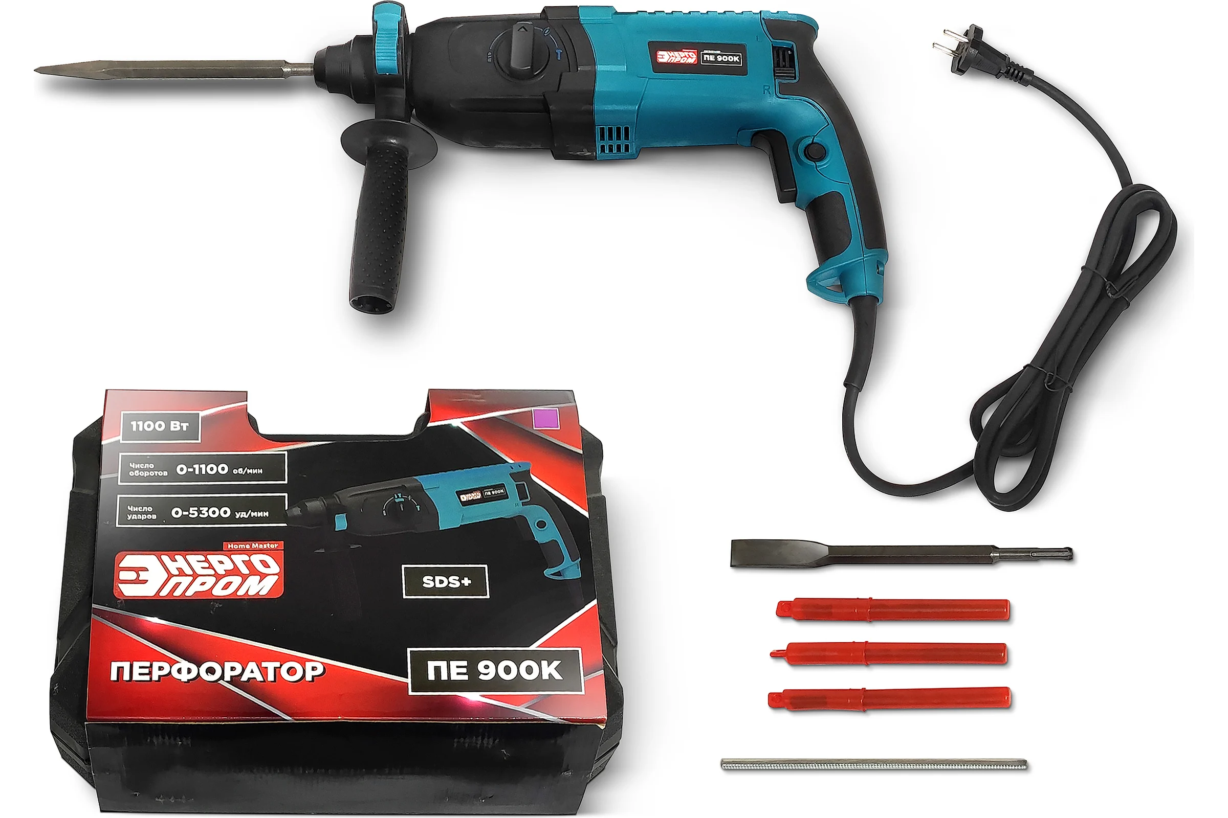 Перфоратор ЭНЕРГОПРОМ SDS+ кейс Home MASTER ПЕ-900К 00-00016923