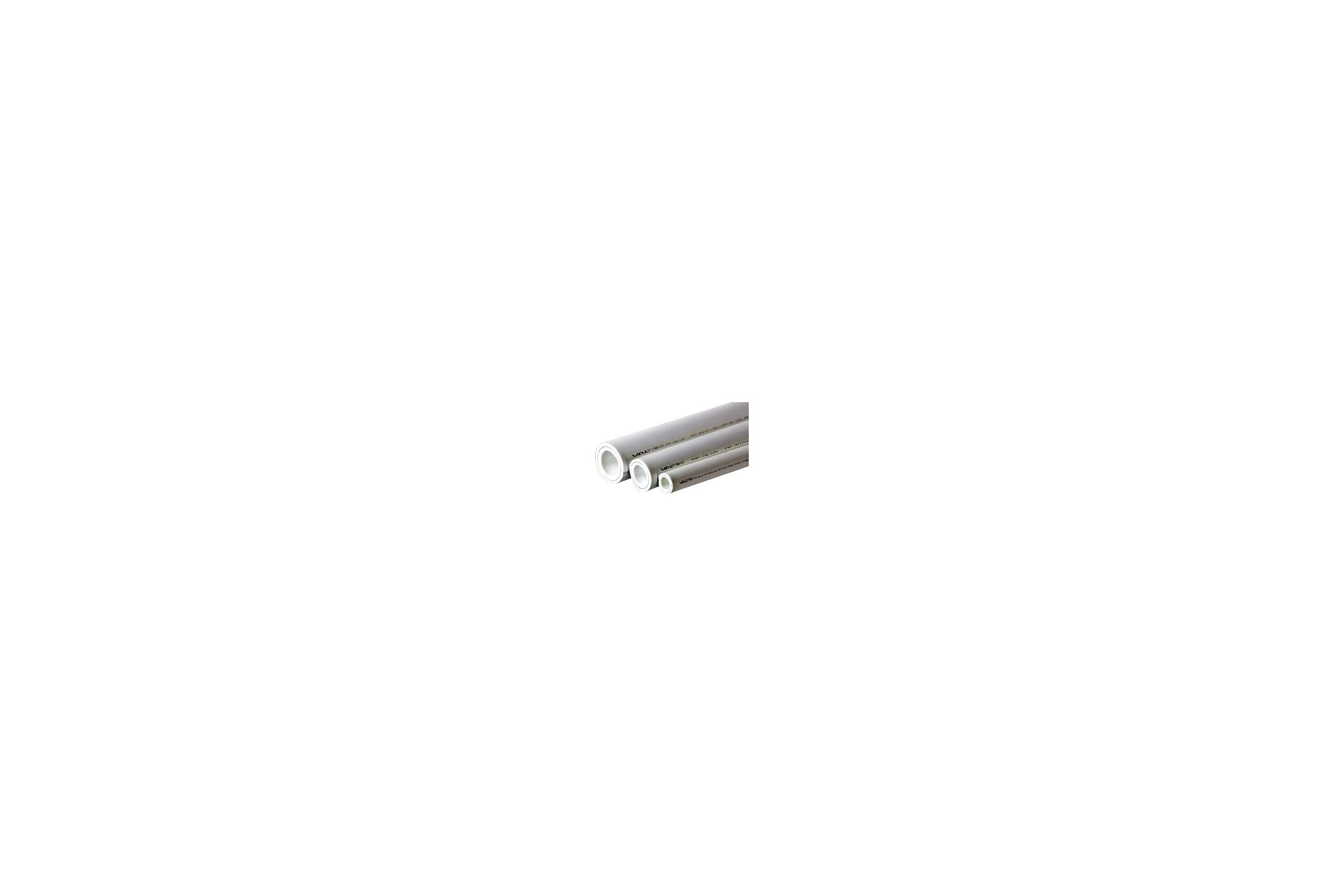 Труба Valtec PP-ALUX, арм. алюминием, PN 25, 32 MM белый (4м) VTp.700.AL25.32