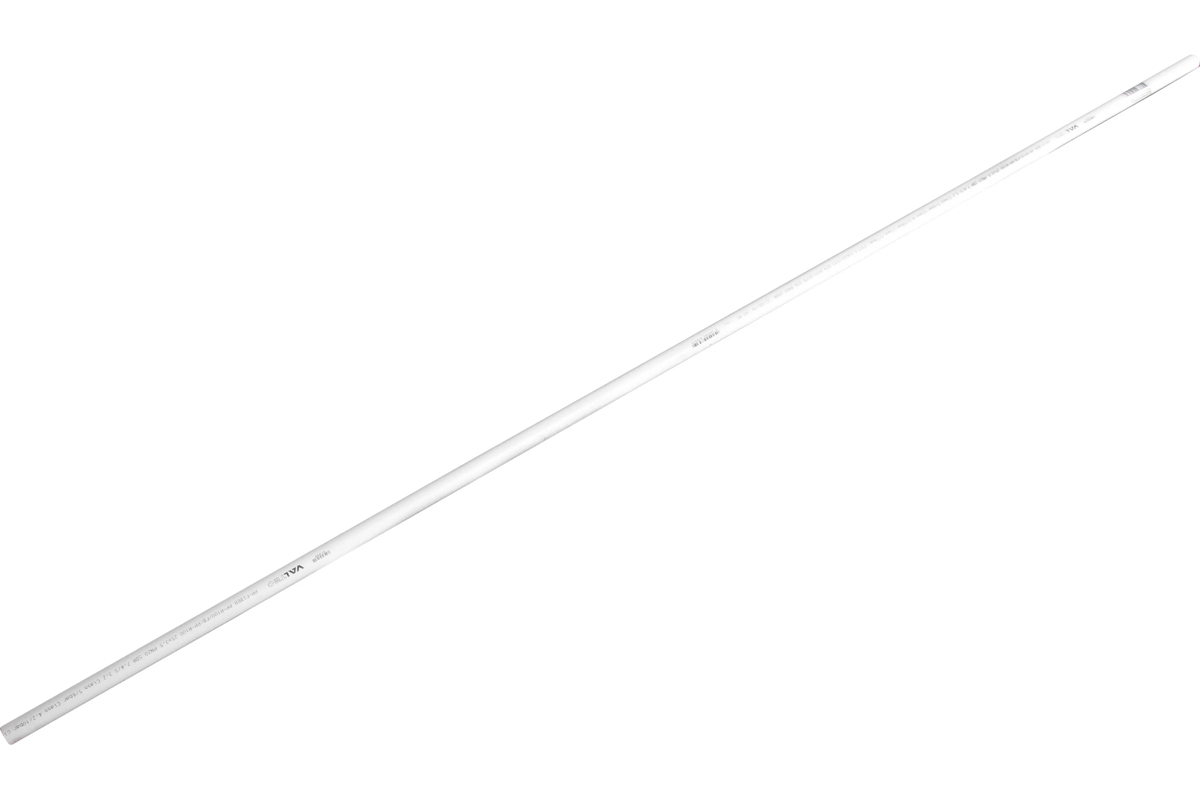 Труба Valtec PP-FIBER арм. стекл., PN 20, 25 MM белый (2м) VTp.700.FB20.25.02