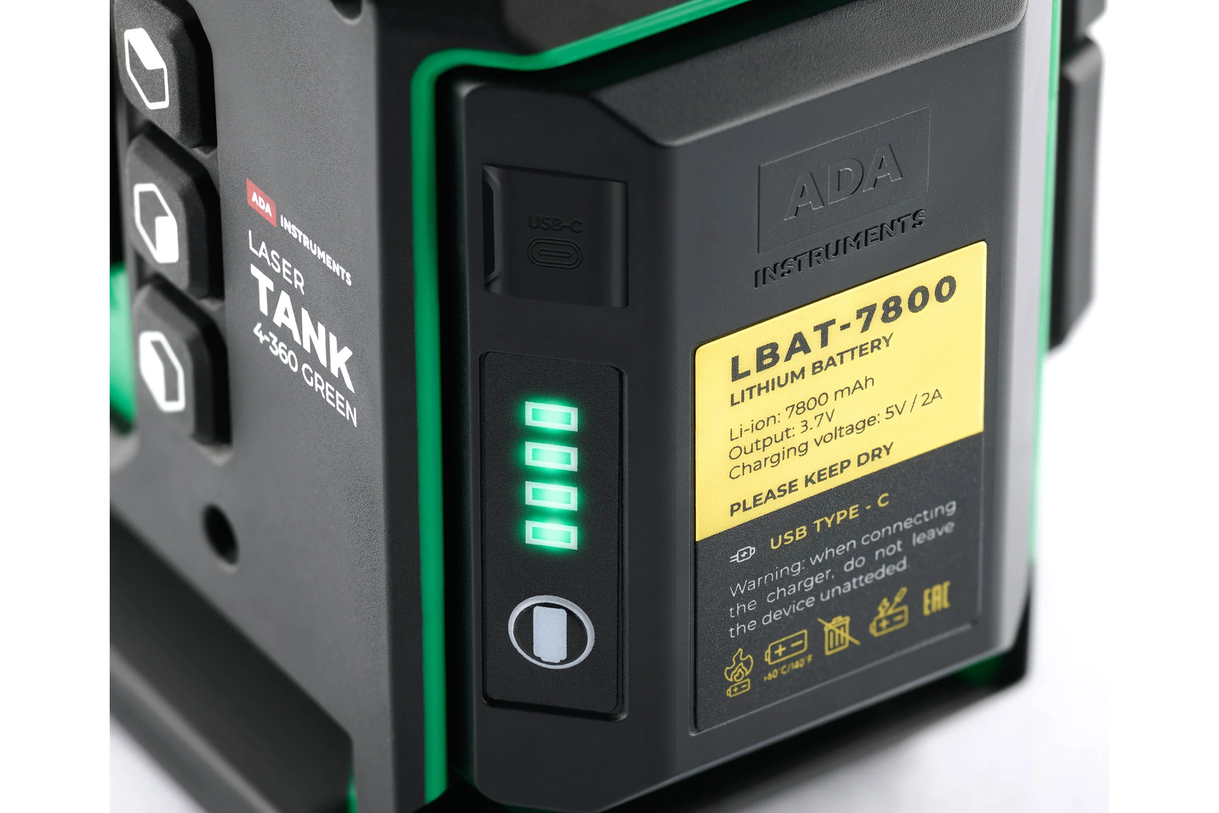 Профессиональный лазерный уровень ADA LaserTANK 4-360 GREEN basic edition А00631
