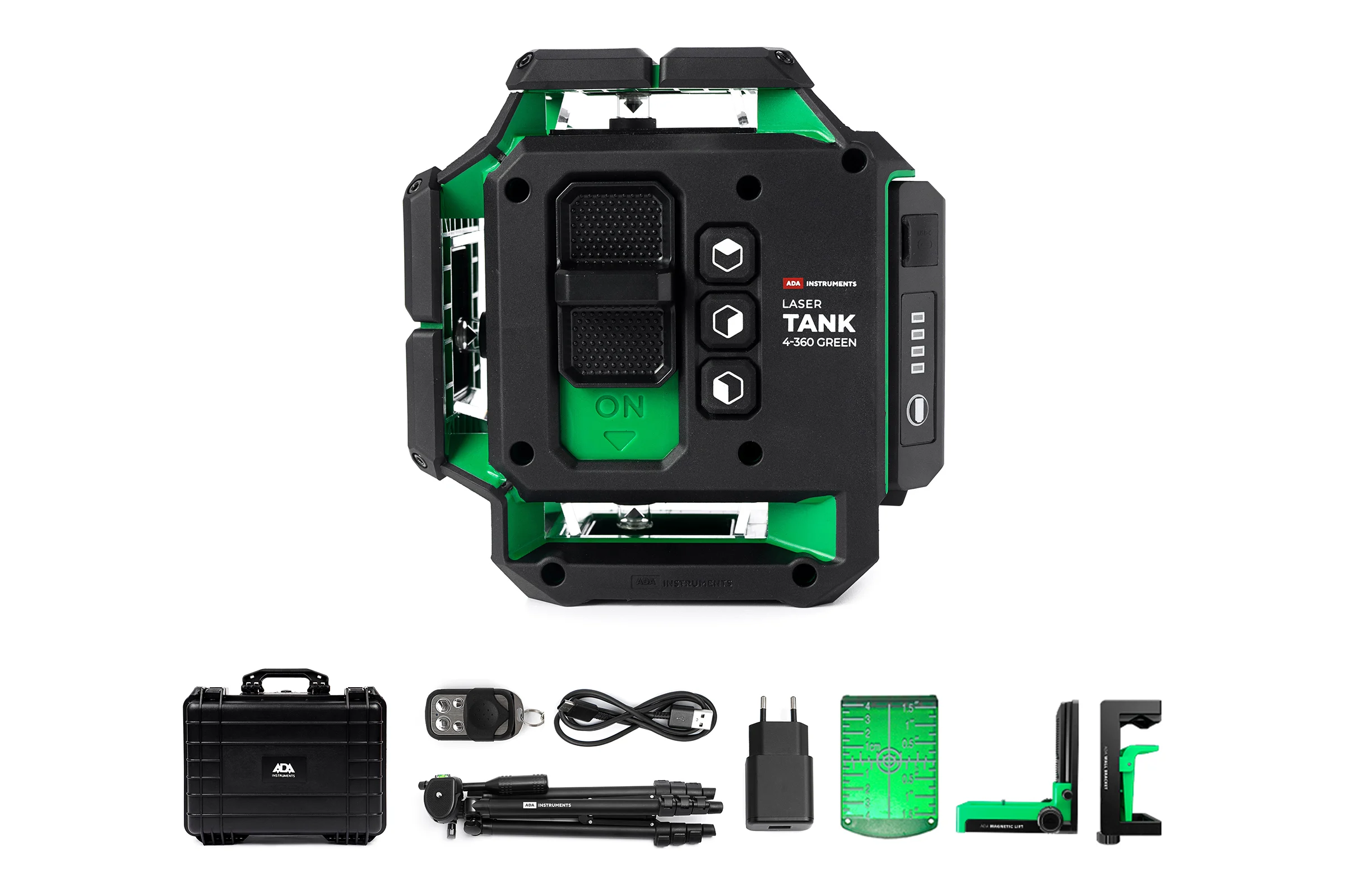Профессиональный лазерный уровень ADA LaserTANK 4-360 GREEN ultimate edition А00632