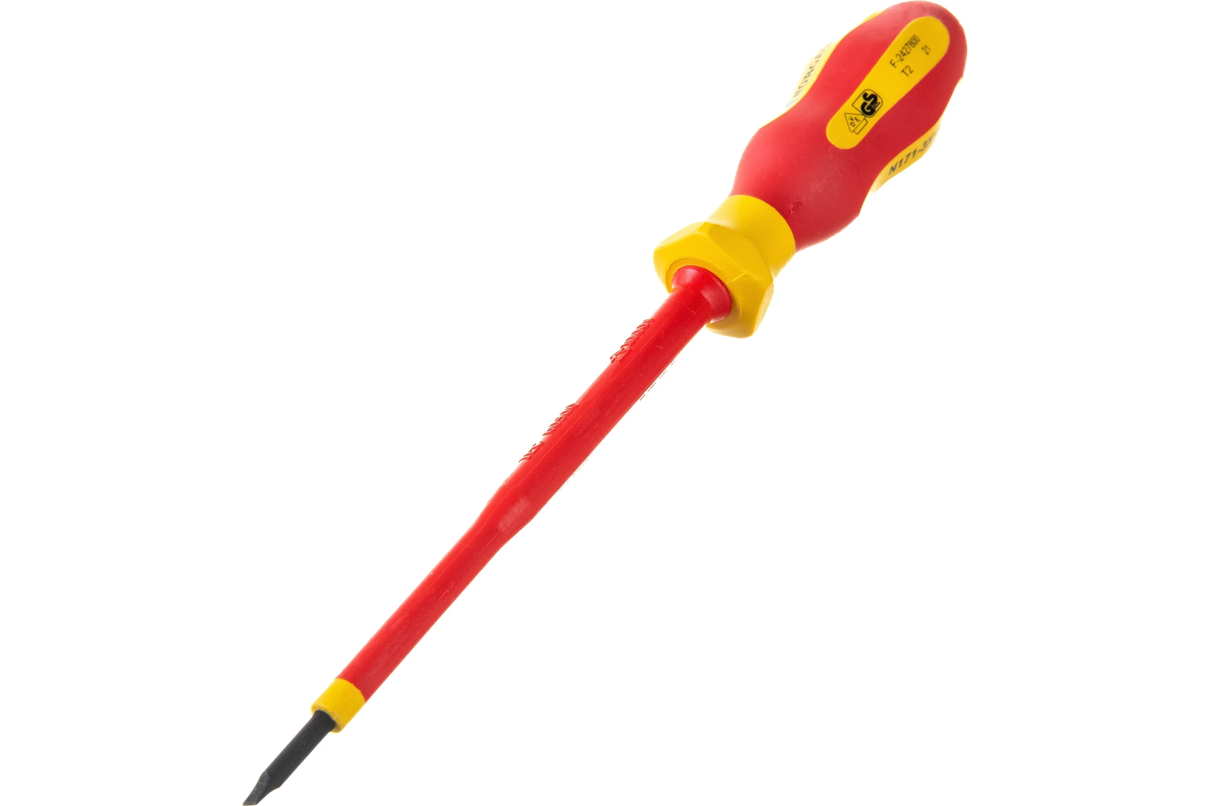Шлицевая диэлектрическая отвертка NORGAU 3х100 мм, тип N171-3x100 067062230