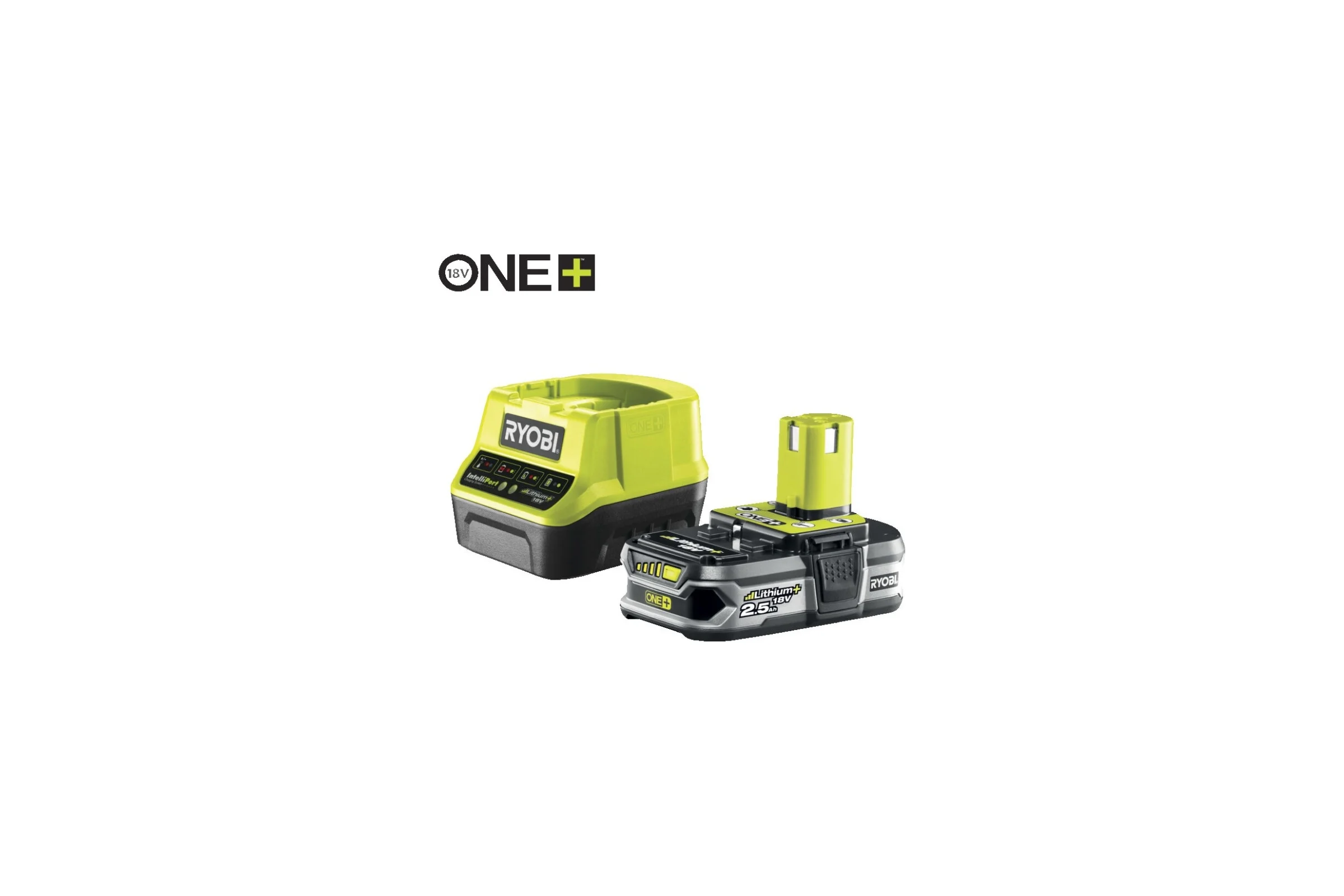 Набор Ryobi ONE+ RC18120-125 5133003359 аккумулятор (18 В; 2.5 А*ч; Li-Ion) и зарядное устройство RC18120