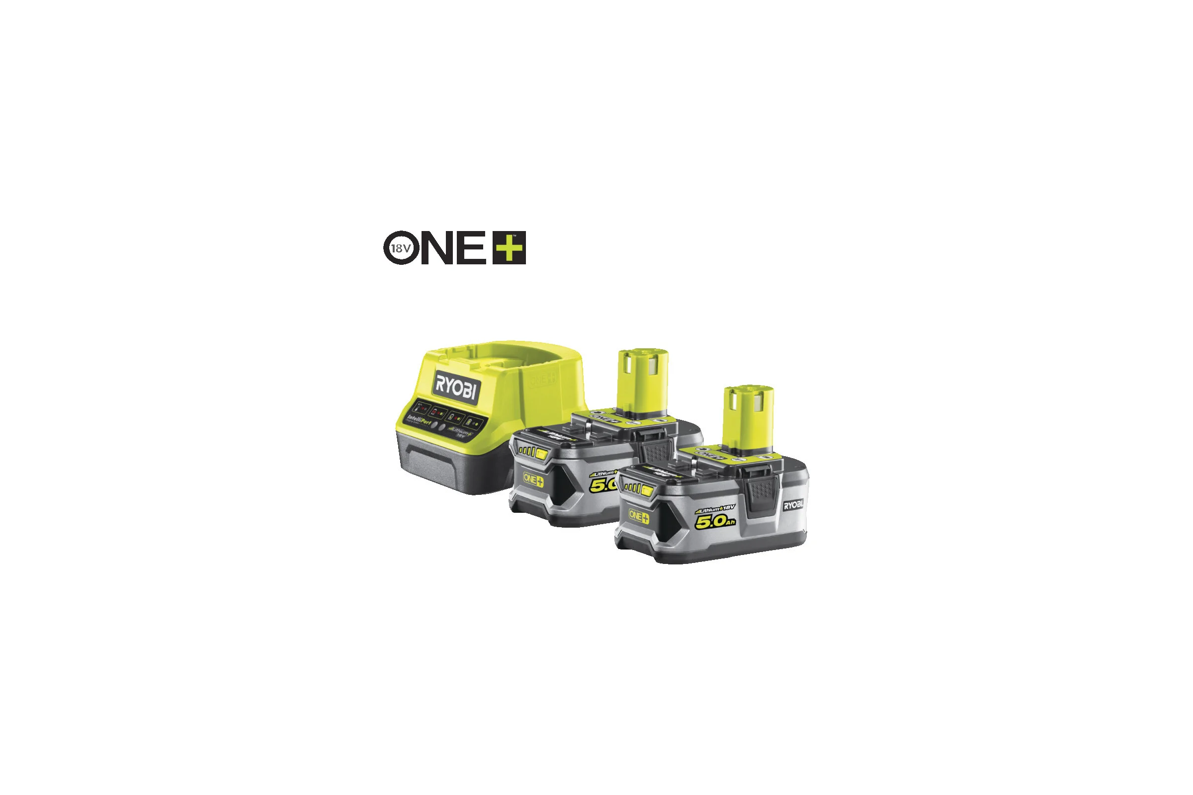 Набор Ryobi ONE+ RC18120-250 5133003364 аккумулятор (18 В; 5.0 А*ч; Li-Ion) 2 шт. и зарядное устройство RC18120