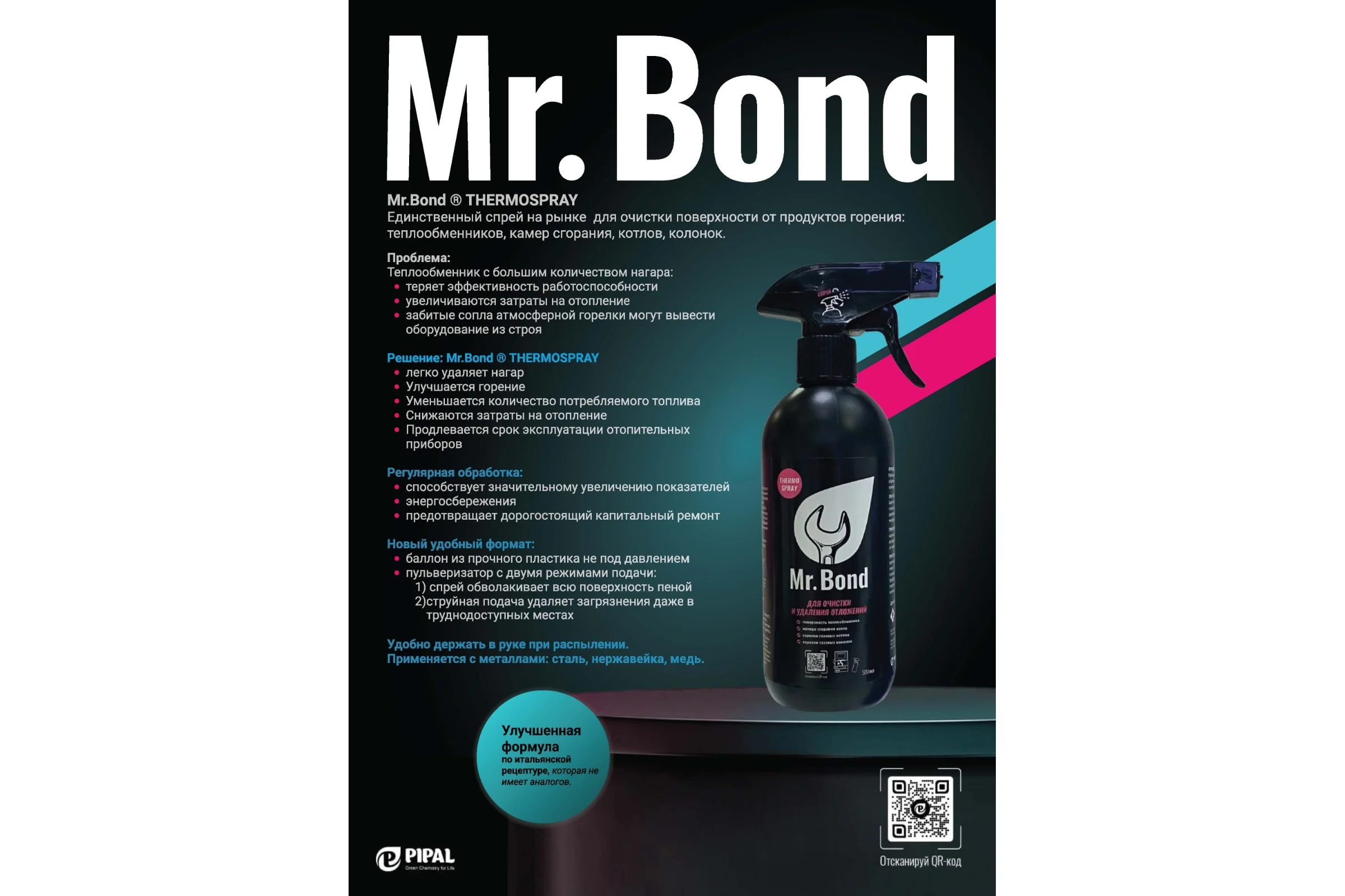 Реагент для очистки камер сгорания Mr.Bond THERMO SPRAY MB2023020002
