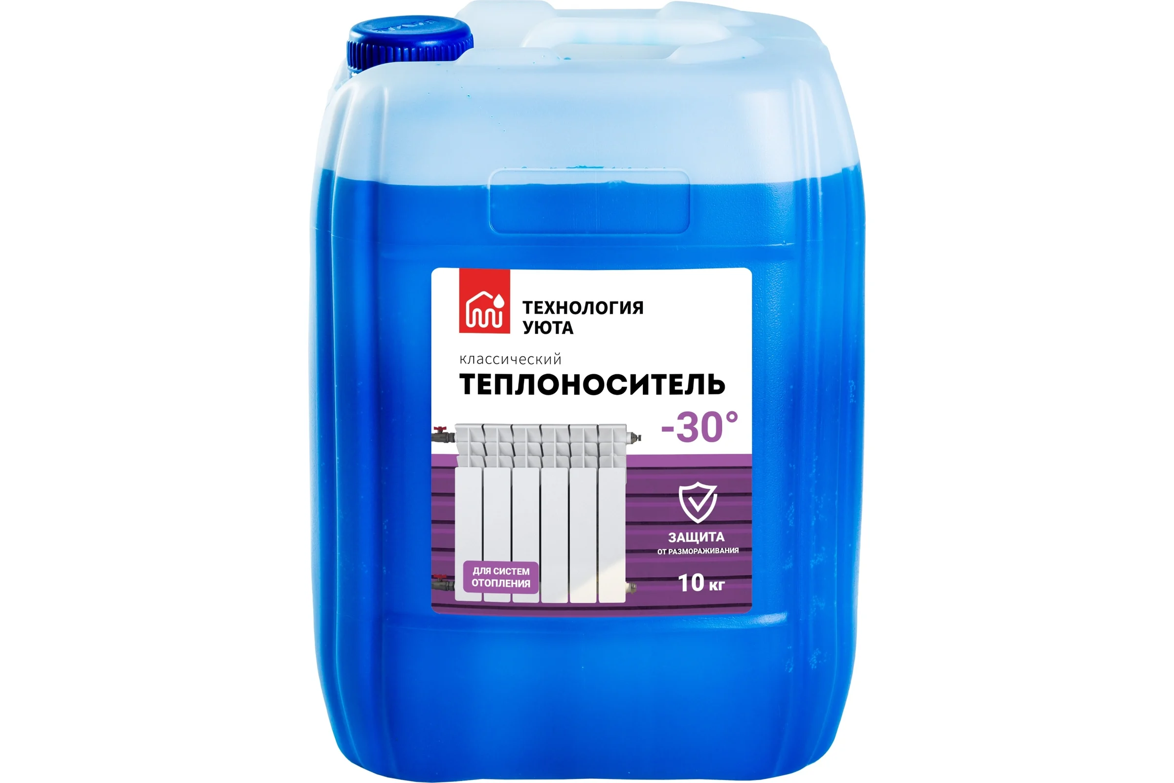 Теплохладоноситель (-30) для системы отопления Технология Уюта 10 кг, на основе этиленгликоля 602230