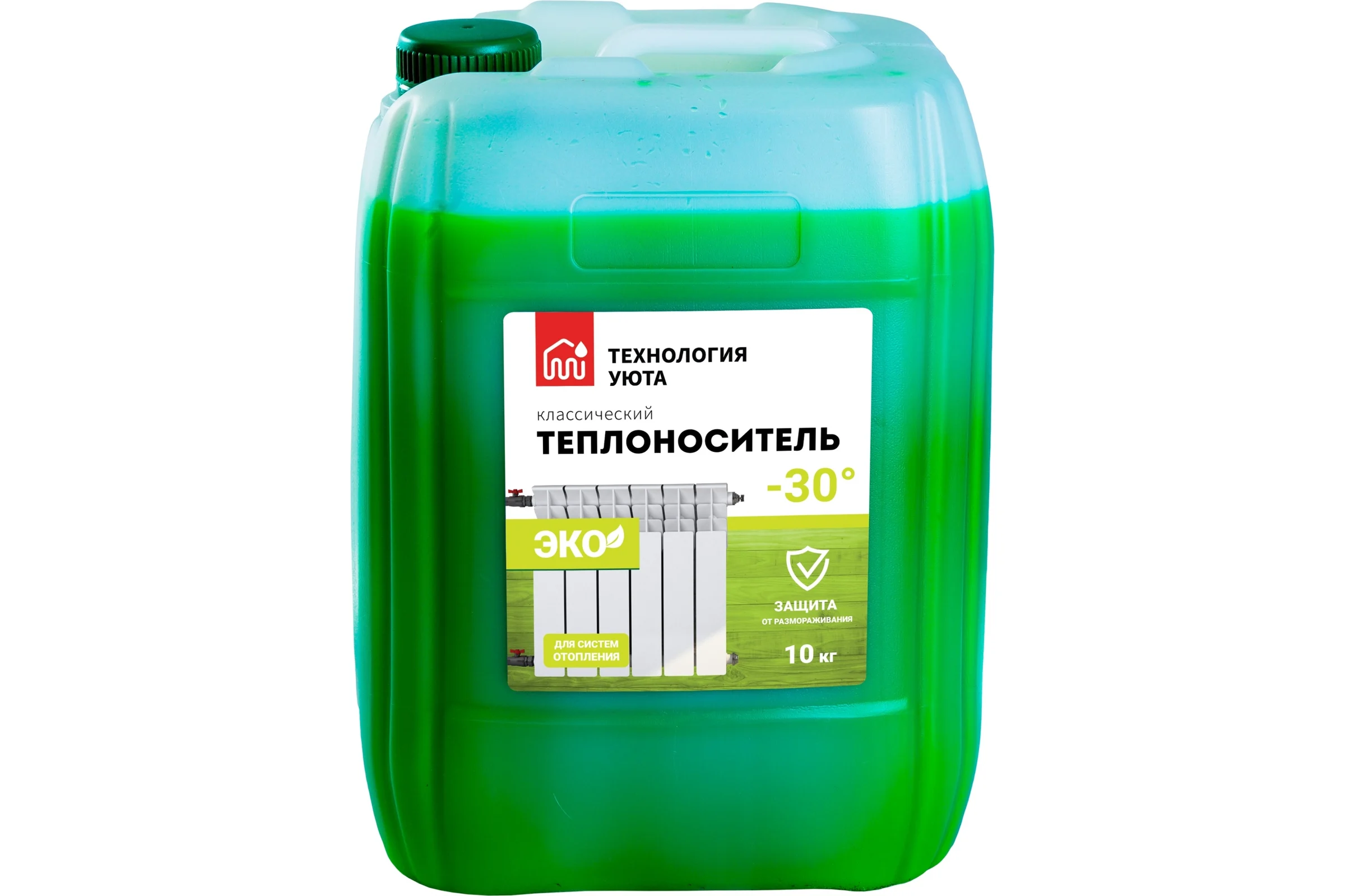Теплохладоноситель (- 30) эко для системы отопления Технология Уюта на основе пропиленгликоля, 10 кг, безопасный 569214